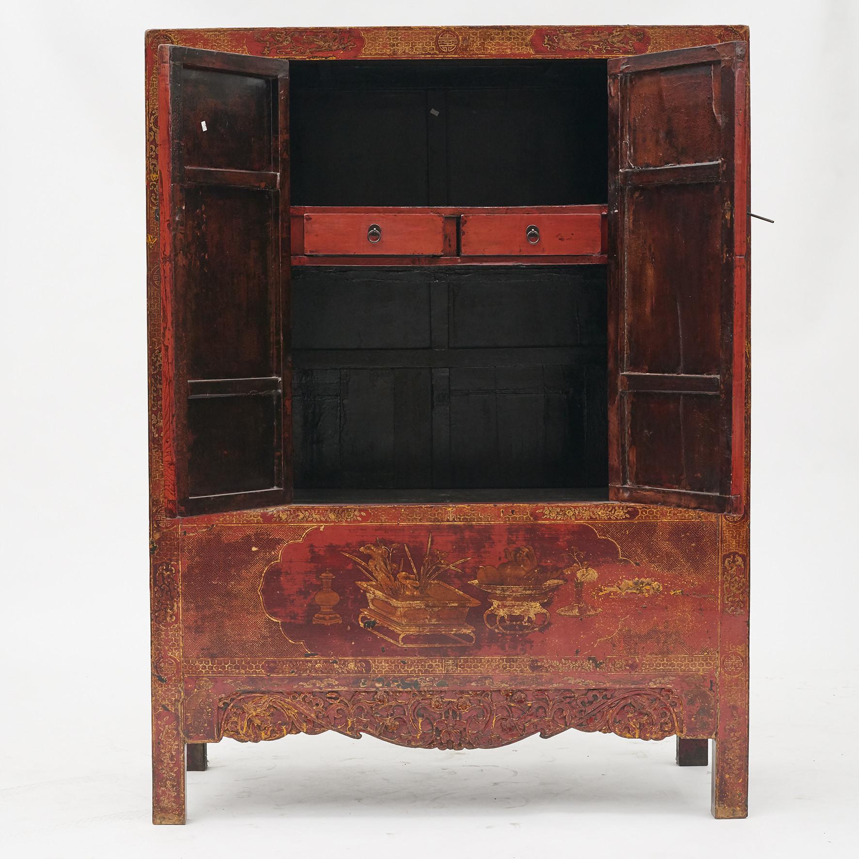 Qing Pair of Late 18th Century Chinese Cabinets For Sale