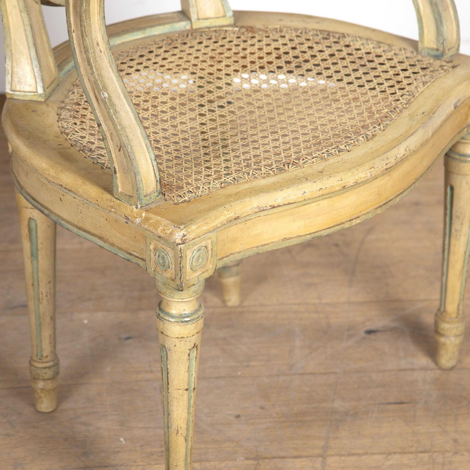Pair of Late 18th Century French Caned Armchairs For Sale 5