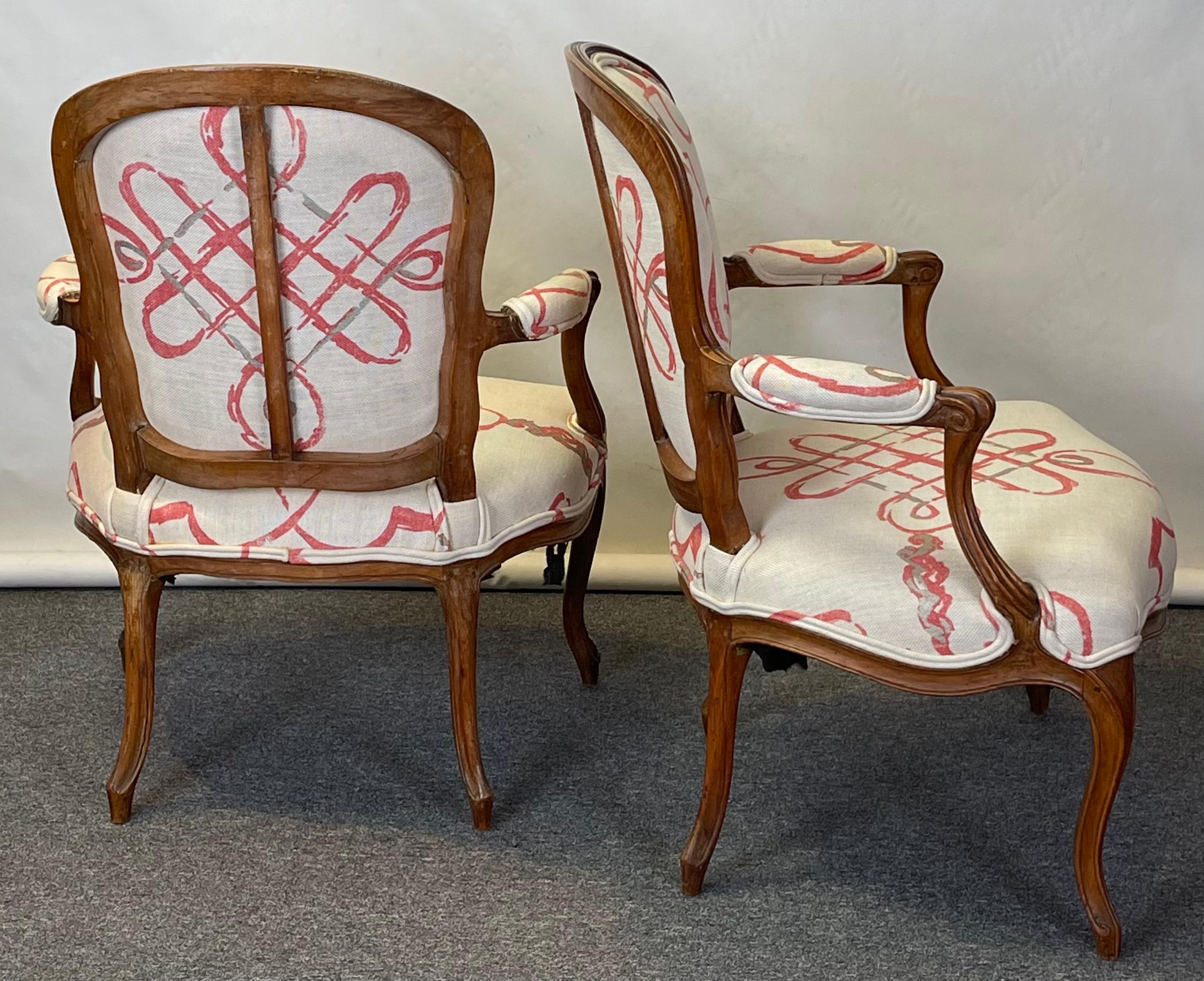 Pair of Late 18th Century French Carved Walnut Fauteuils 2