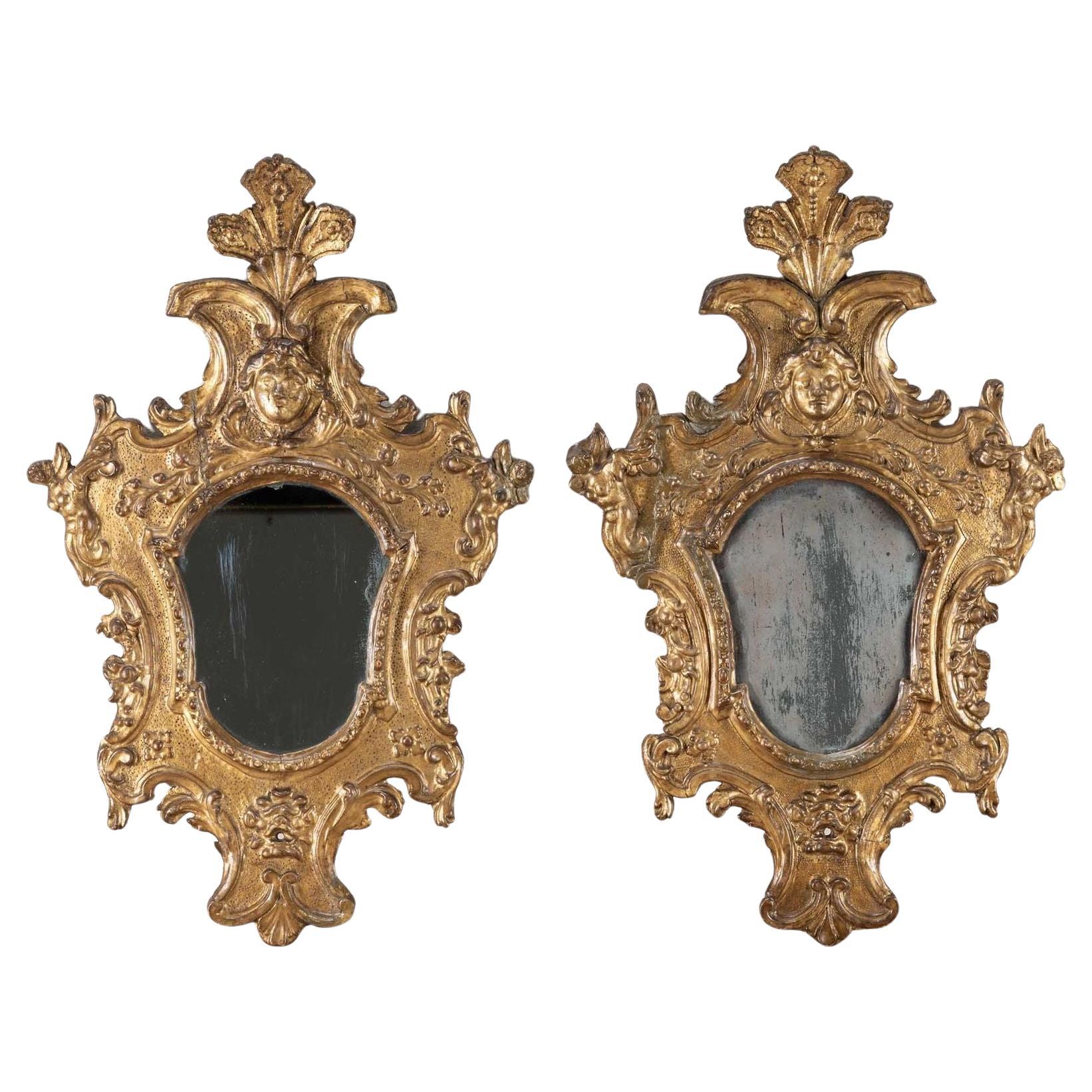 Pair of Late 18th Century French Louis XVI Giltwood Mirrors