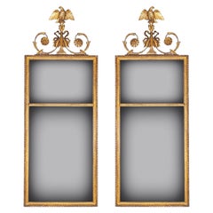 Pair Of Late 18th Century George III Period English Gilt Pier / Wall Mirrors