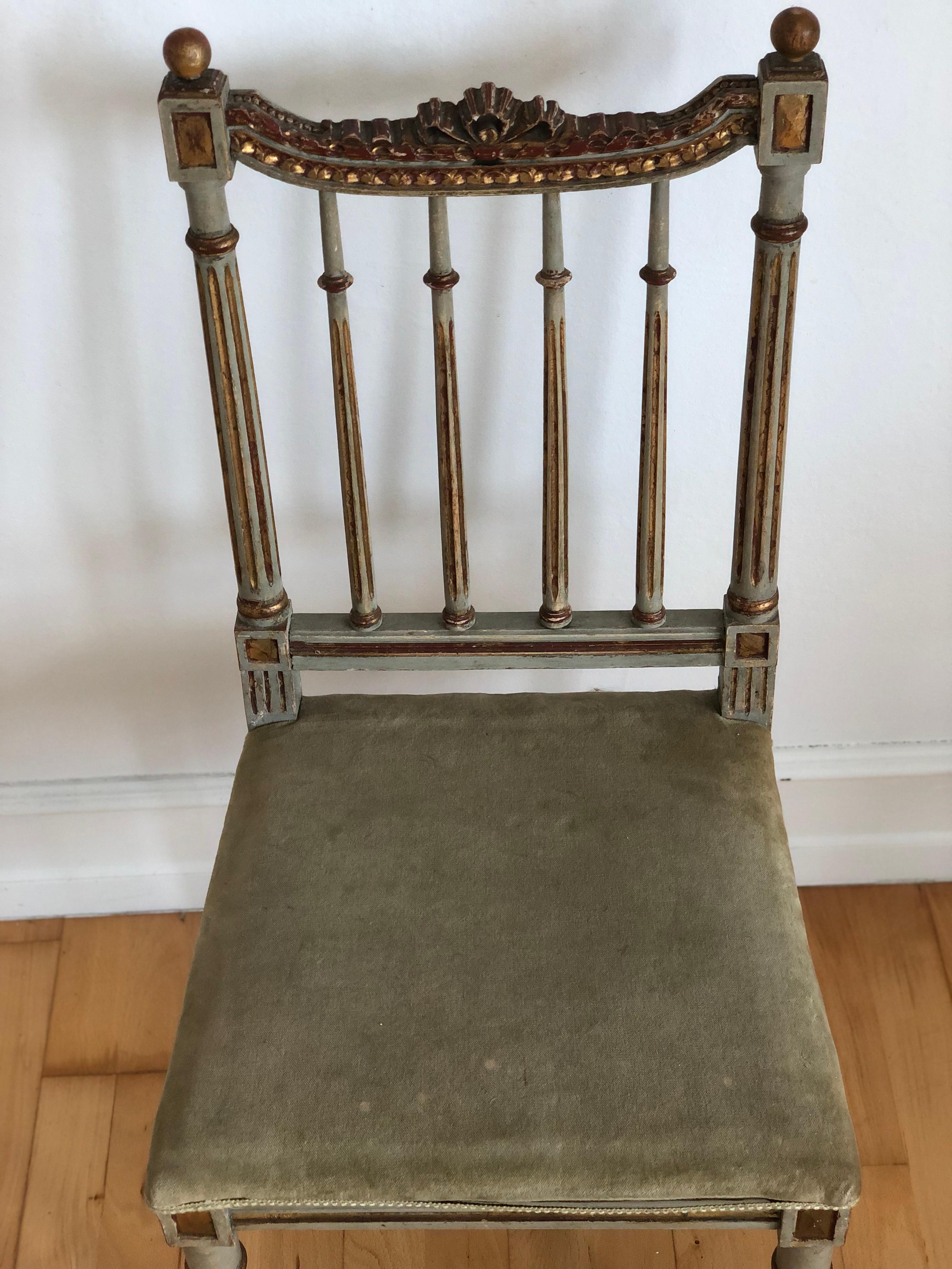Paire de chaises gustaviennes de la fin du XVIIIe siècle, style Louis XVI, Suède en vente 6