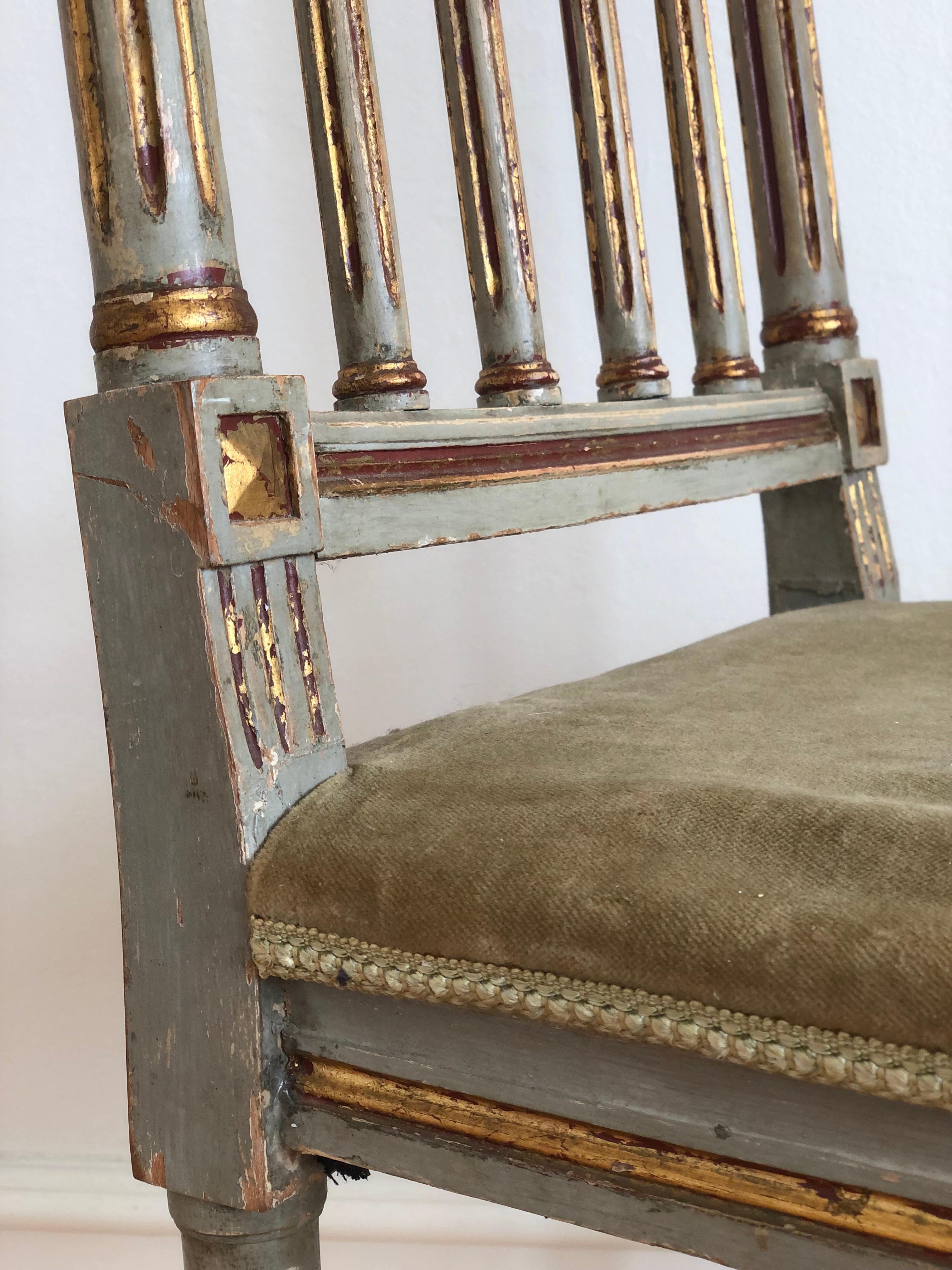 Paire de chaises gustaviennes de la fin du XVIIIe siècle, style Louis XVI, Suède Bon état - En vente �à Sakskøbing, DK