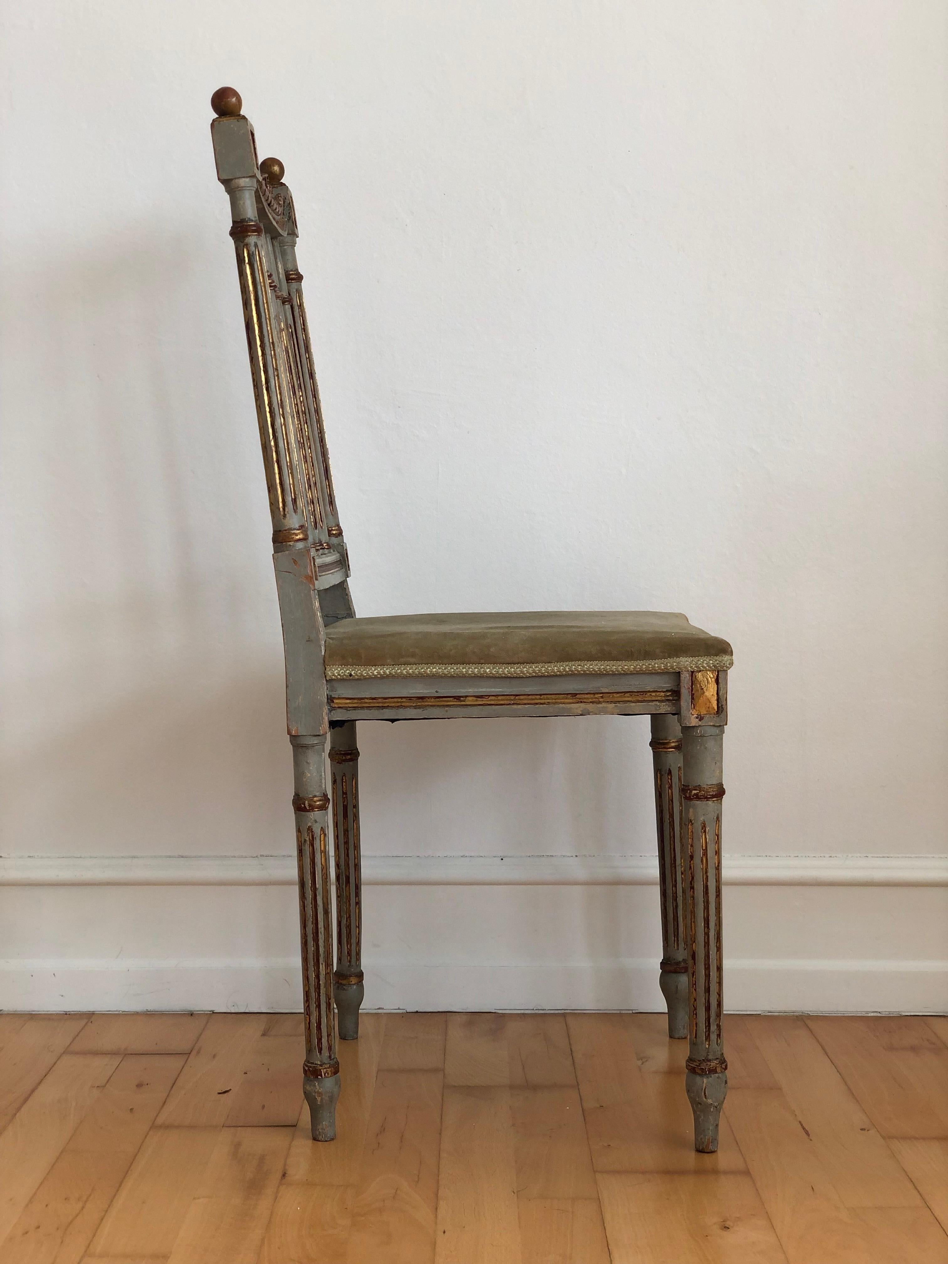 Paire de chaises gustaviennes de la fin du XVIIIe siècle, style Louis XVI, Suède en vente 1