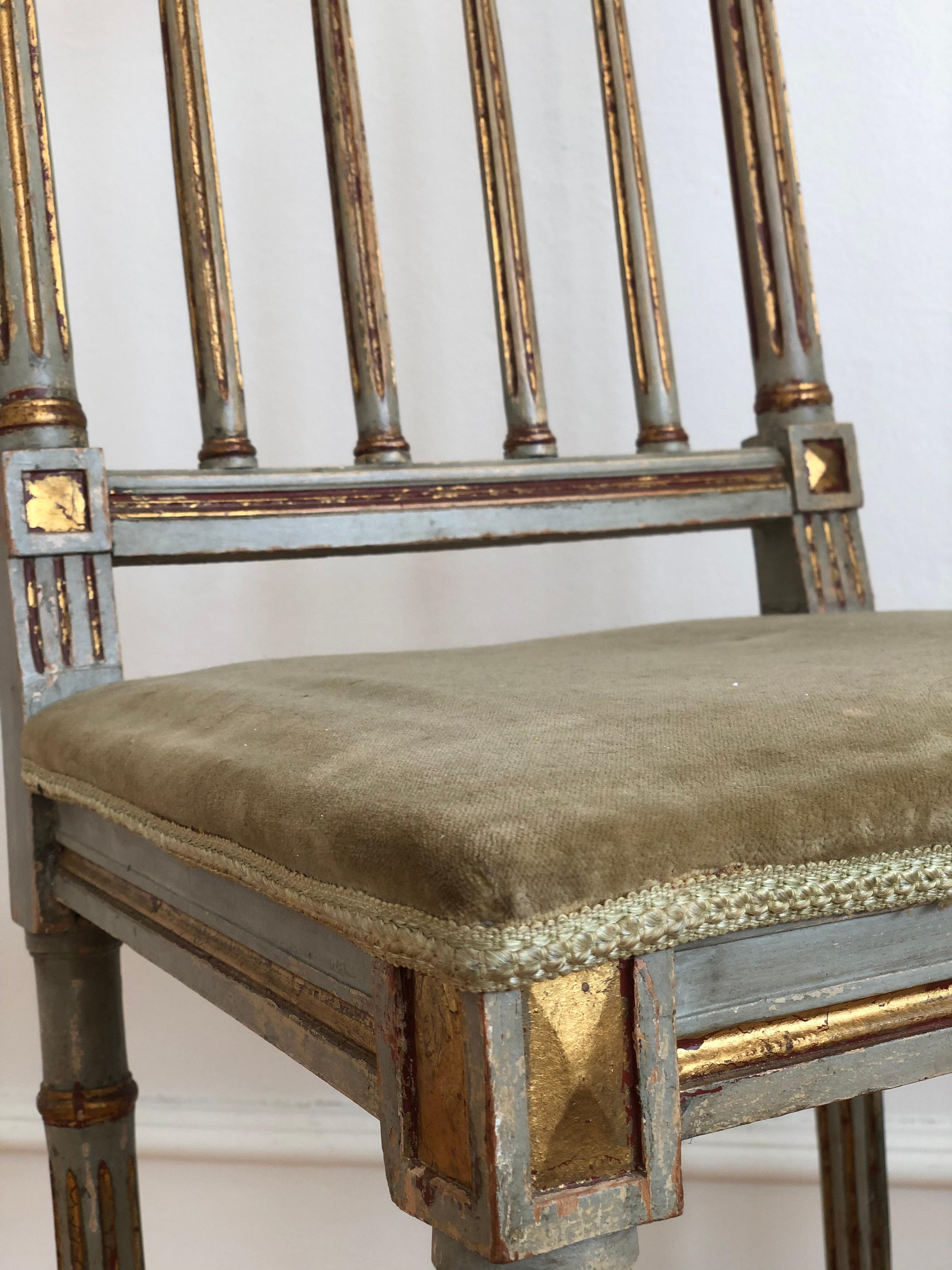 Paire de chaises gustaviennes de la fin du XVIIIe siècle, style Louis XVI, Suède en vente 3