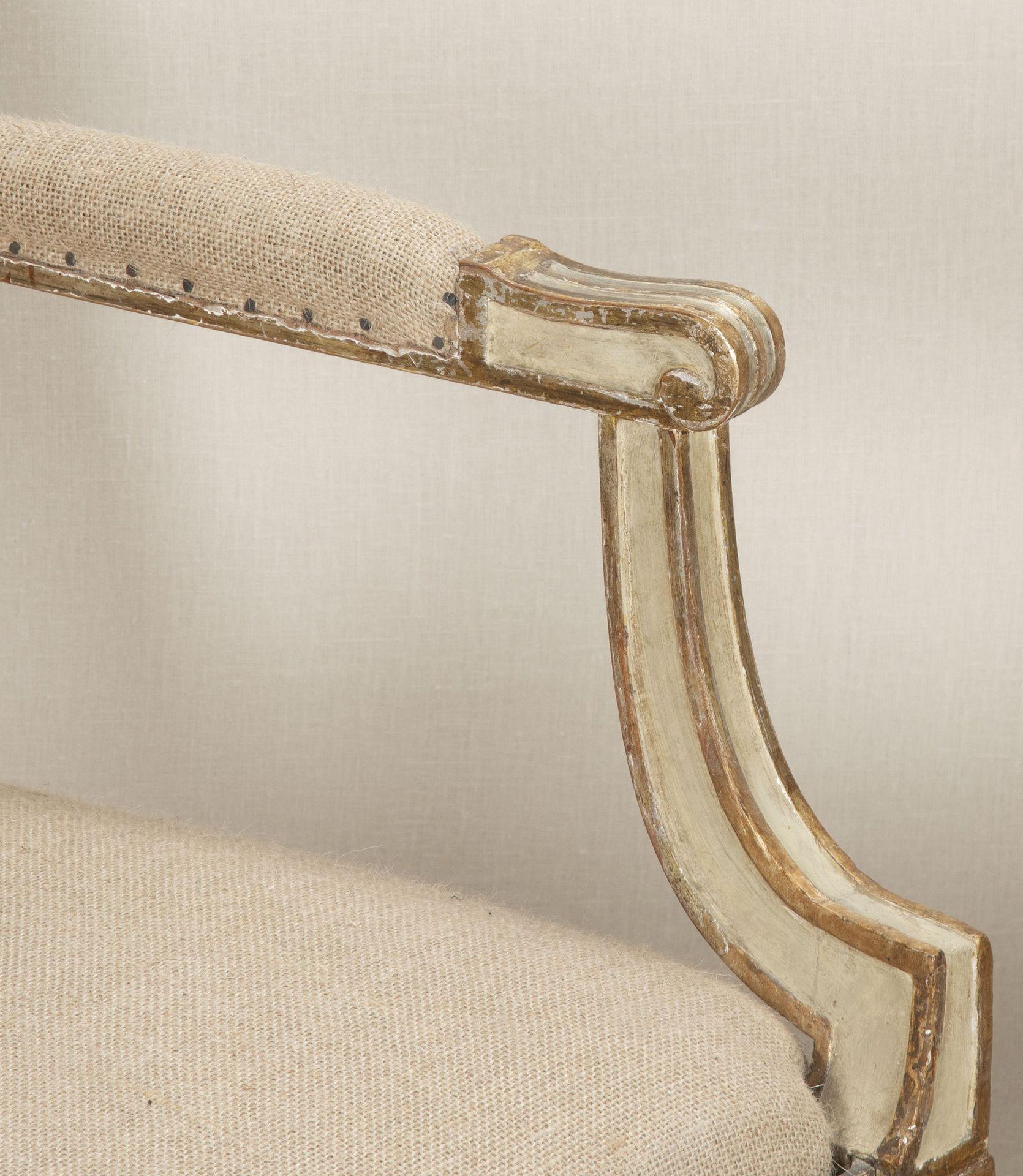 Linen Pair of Late 18th Century Italian Armchairs For Sale