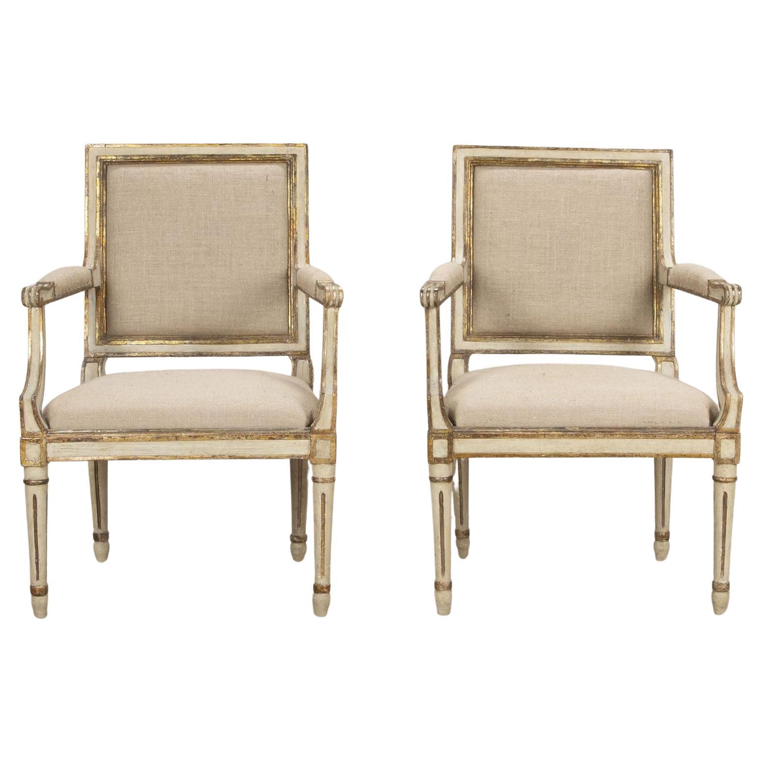 Pair of Late 18th Century Italian Armchairs