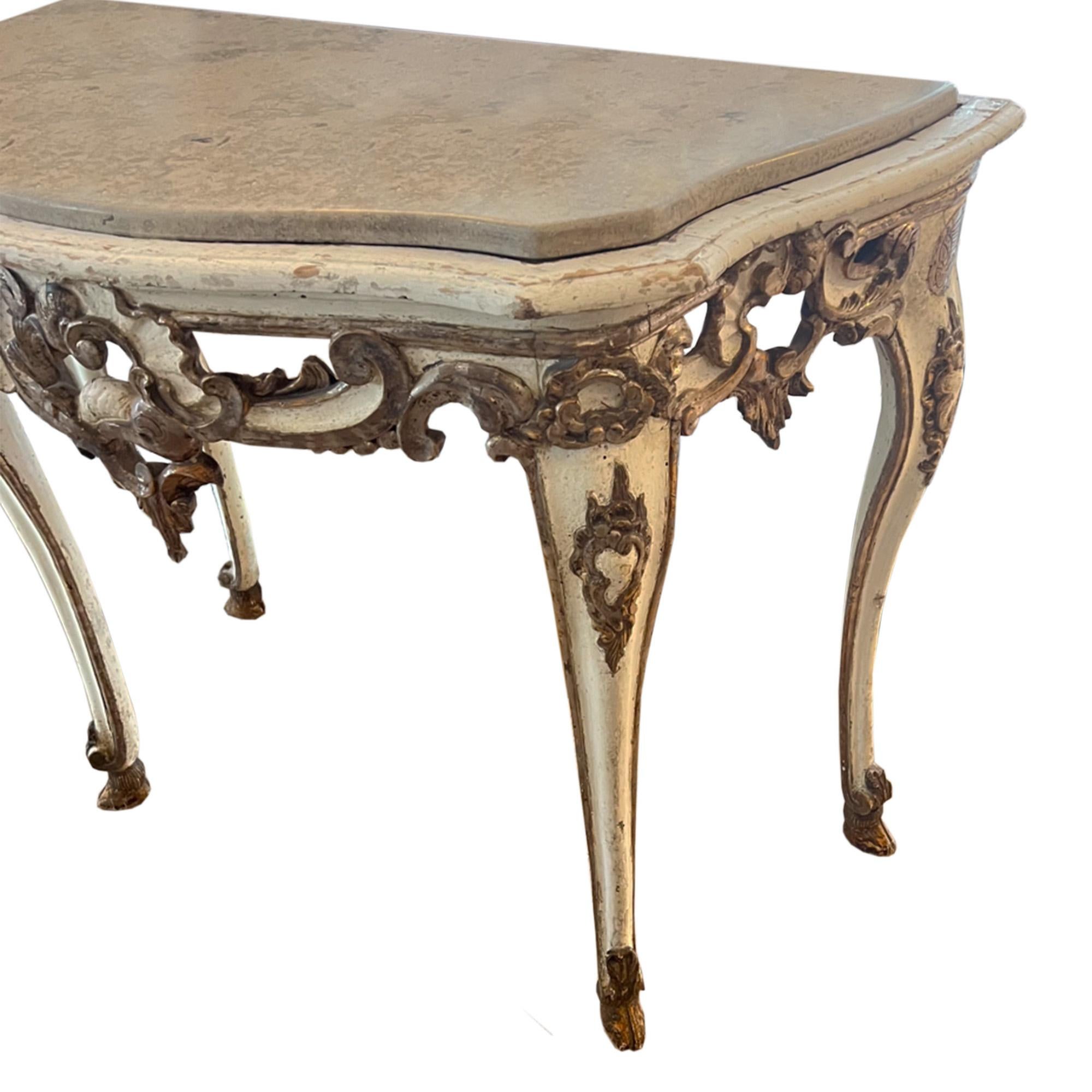 Marble Pair of Late 18th Century Italian Console Tables For Sale