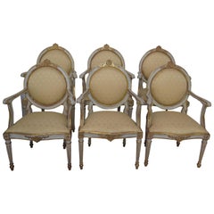 Pair of Late 18th Century Italian Neoclassic Armchairs