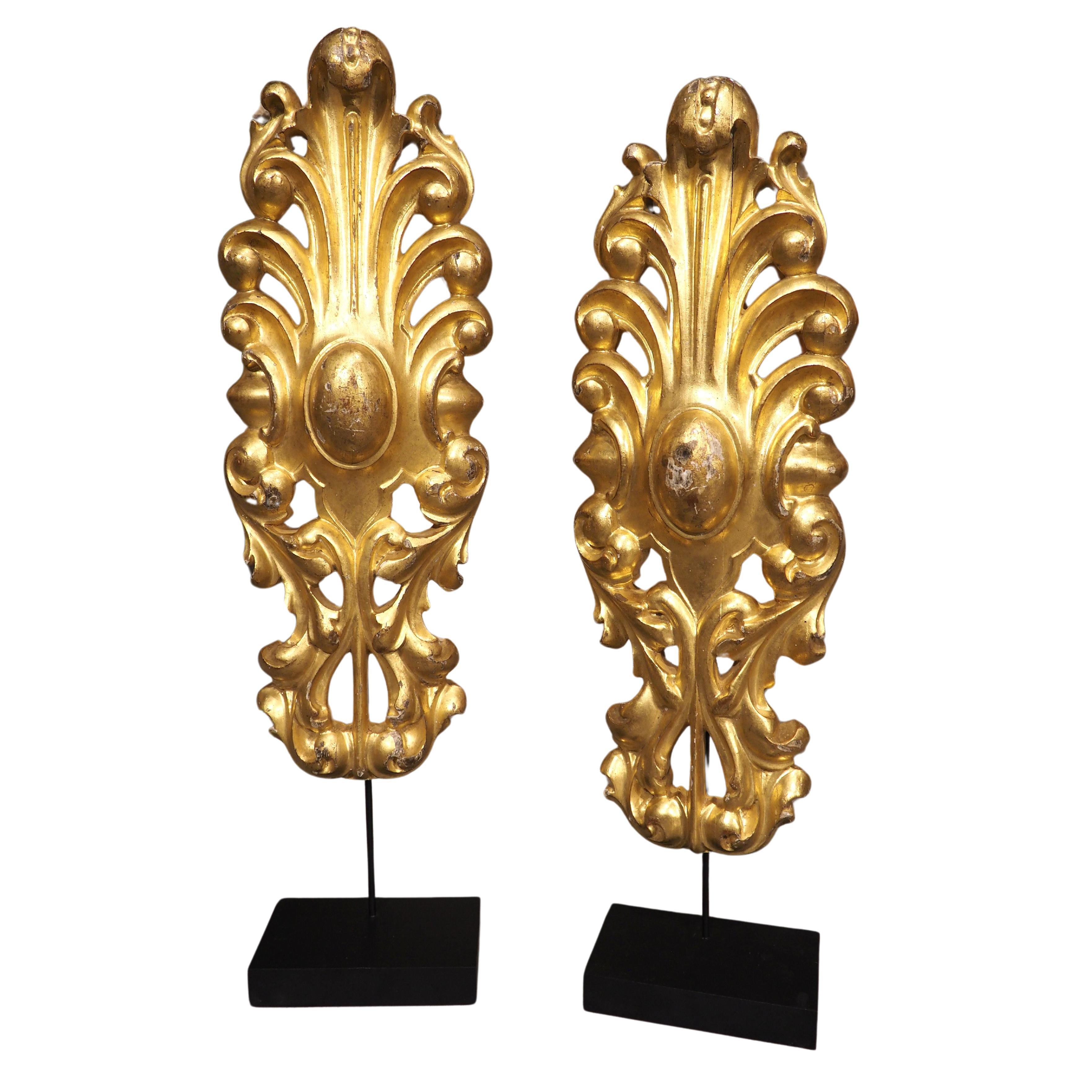 Pair of Late 18th Century Italian Neoclassical Giltwood Fragments