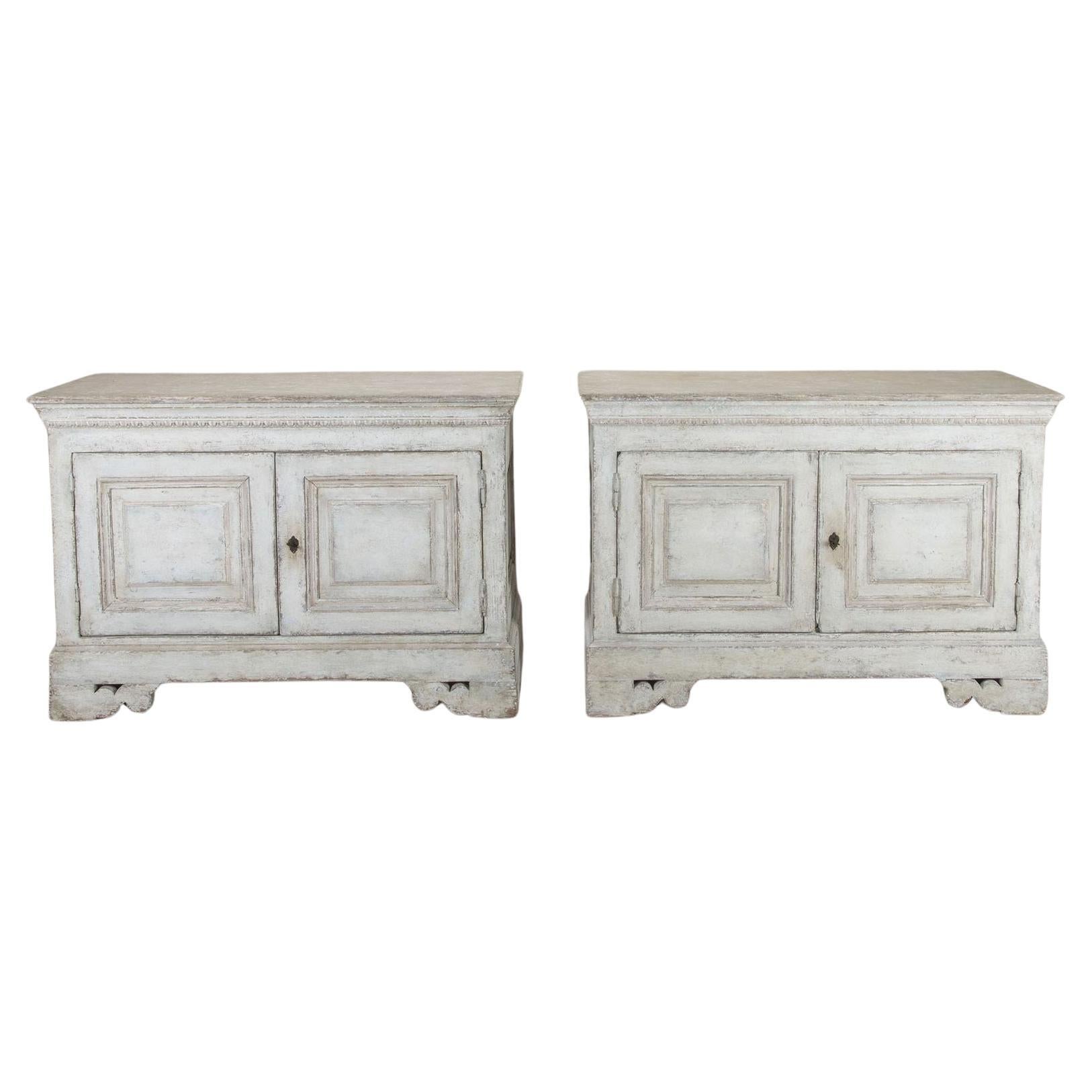 Pair of Late 18th Century Italian Painted Buffets