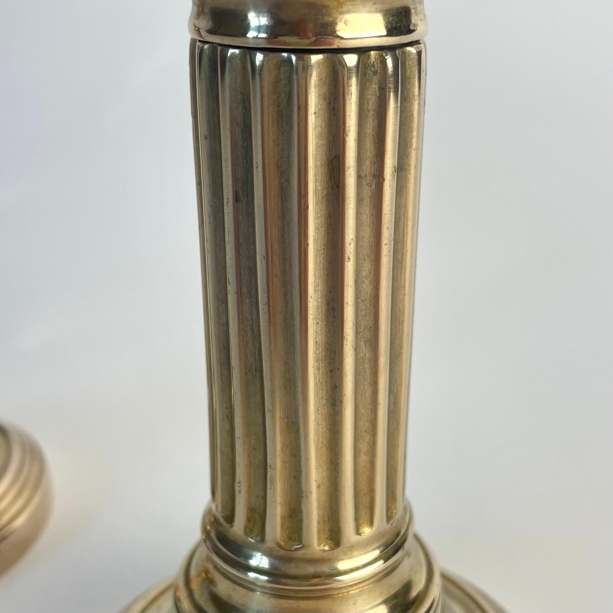 Pair of Late 18th Century Louis XVI Gilt Bronze Candlesticks, France For Sale 1