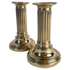 Pair of Late 18th Century Louis XVI Gilt Bronze Candlesticks, France
