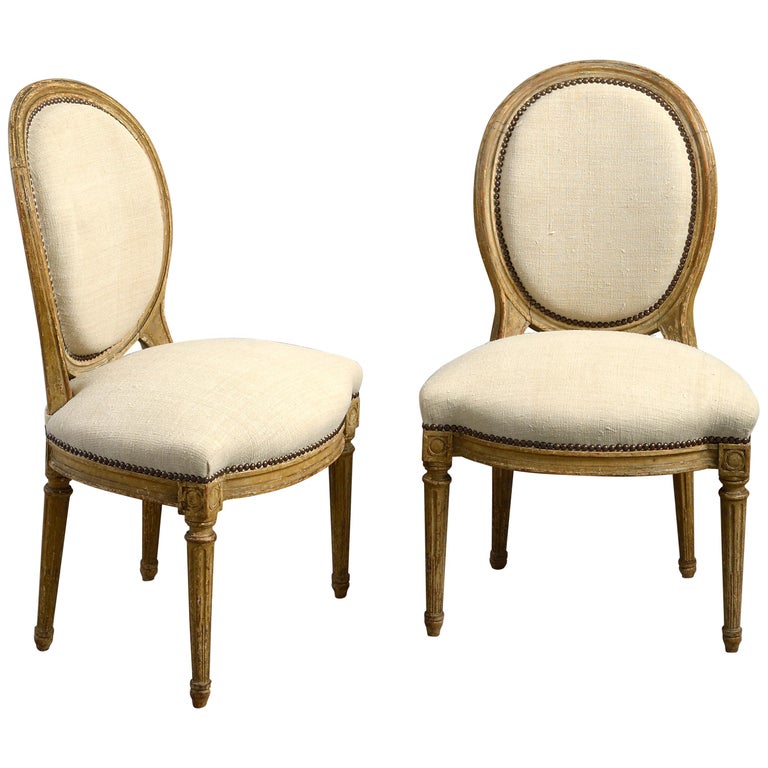 Pair of Late 18th Century Louis XVI Period Painted Side Chairs at 1stDibs