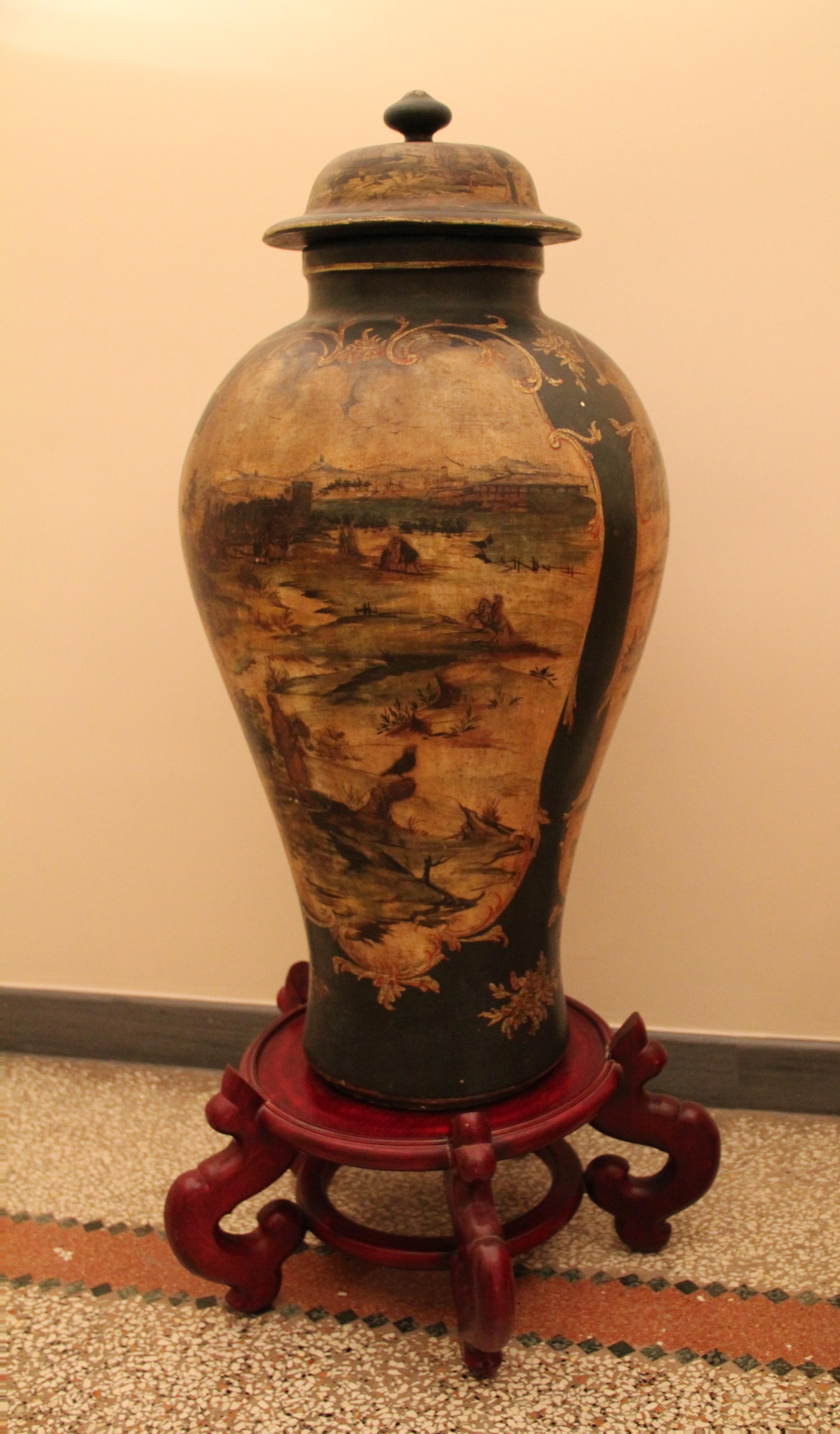 Italian Pair of Late 18th Century Neoclassical Terracotta Monumental Vases For Sale
