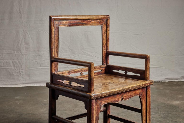 Pair of Late 18th Century Southern Chinese Official Arm Chair For Sale 5