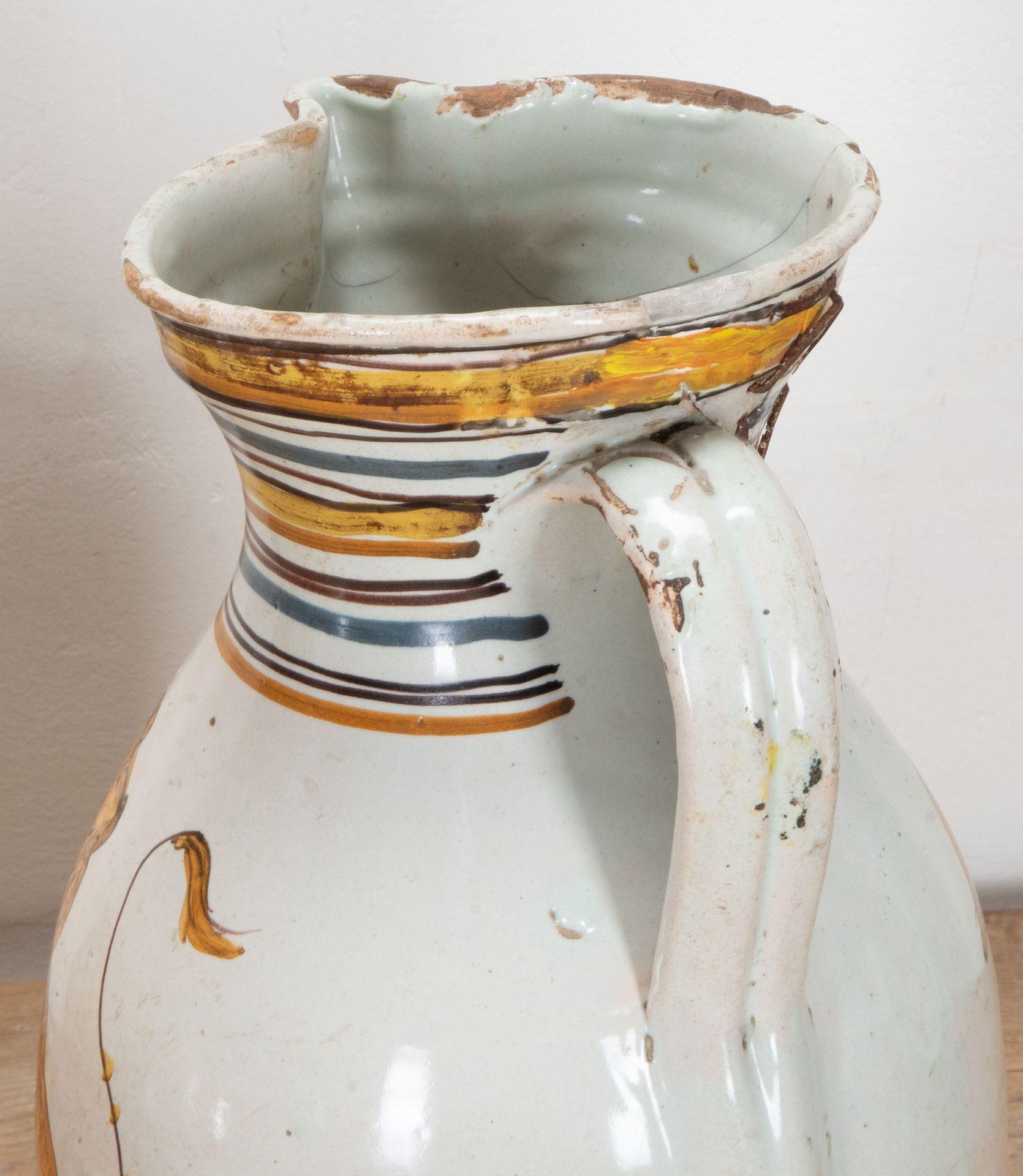 Earthenware Pair of Late 18th Century Spanish Puente del Arzobispo Jugs For Sale