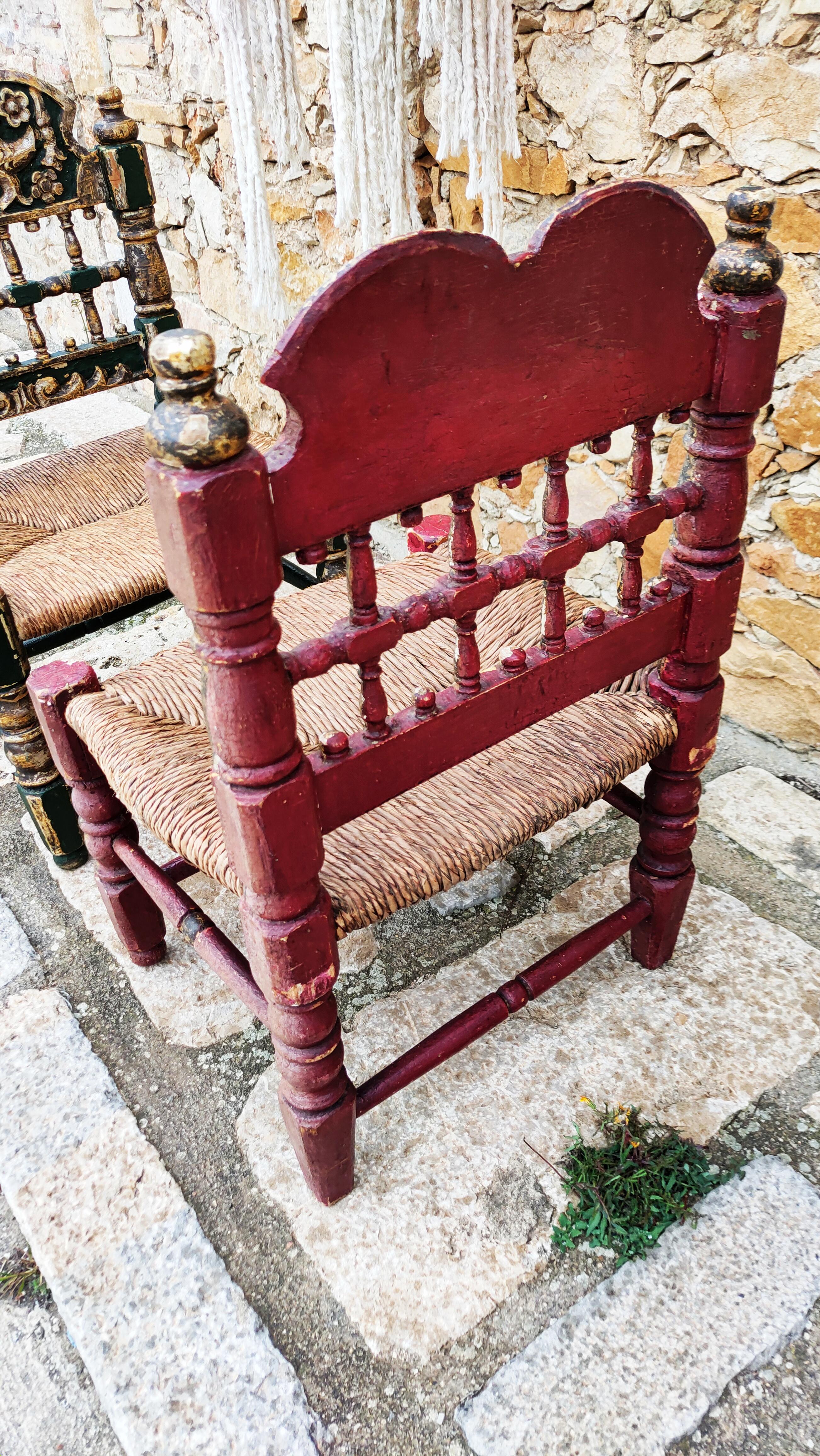 Pair of Late 18th Century Spanish Side Chairs For Sale 7