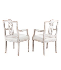 Pair of Late 18th Century Swedish Gustavian Lindome Chairs