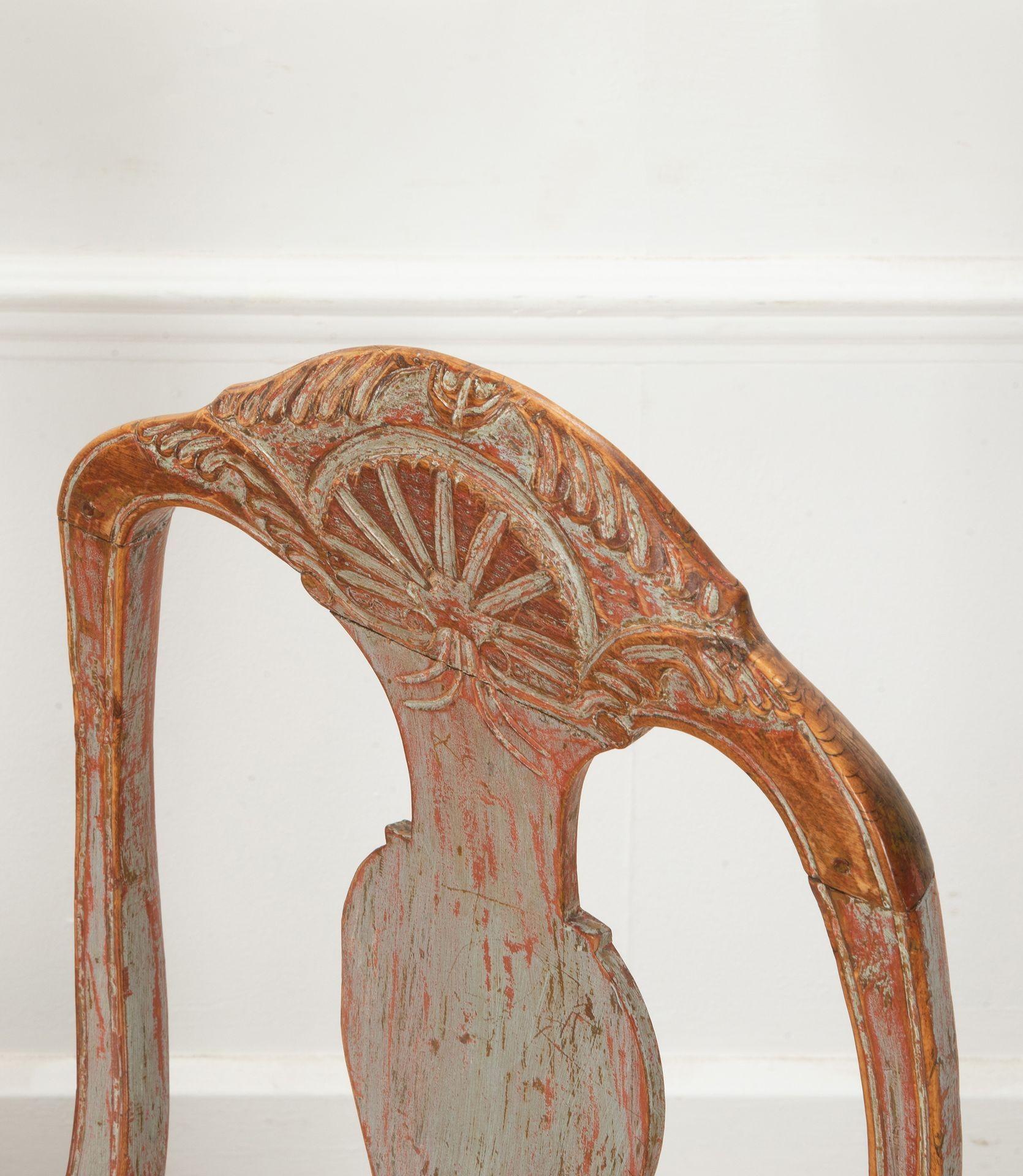 Paire de chaises rococo suédoises de la fin du XVIIIe siècle en vente 4