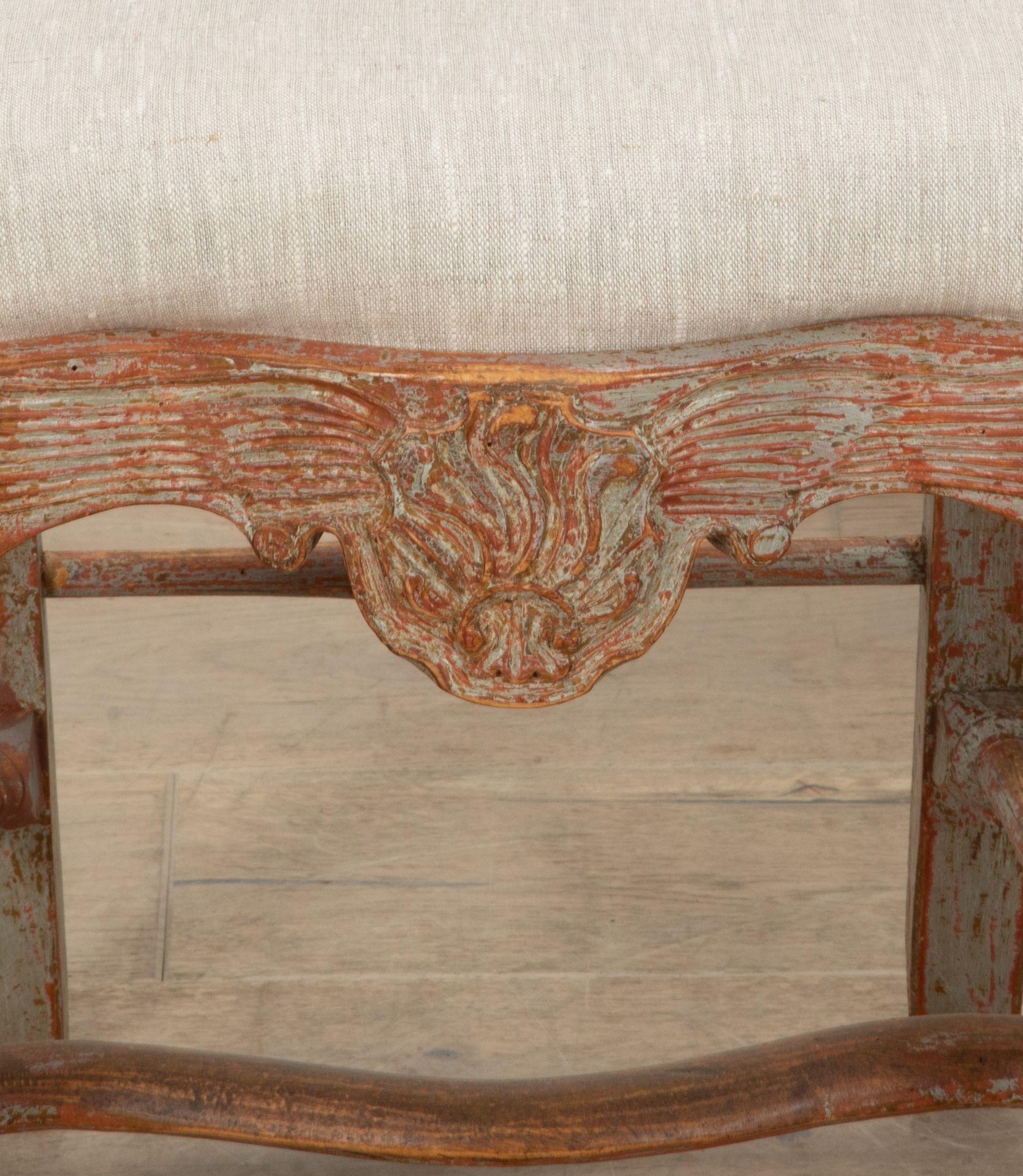 Paire de chaises rococo suédoises de la fin du XVIIIe siècle en vente 1