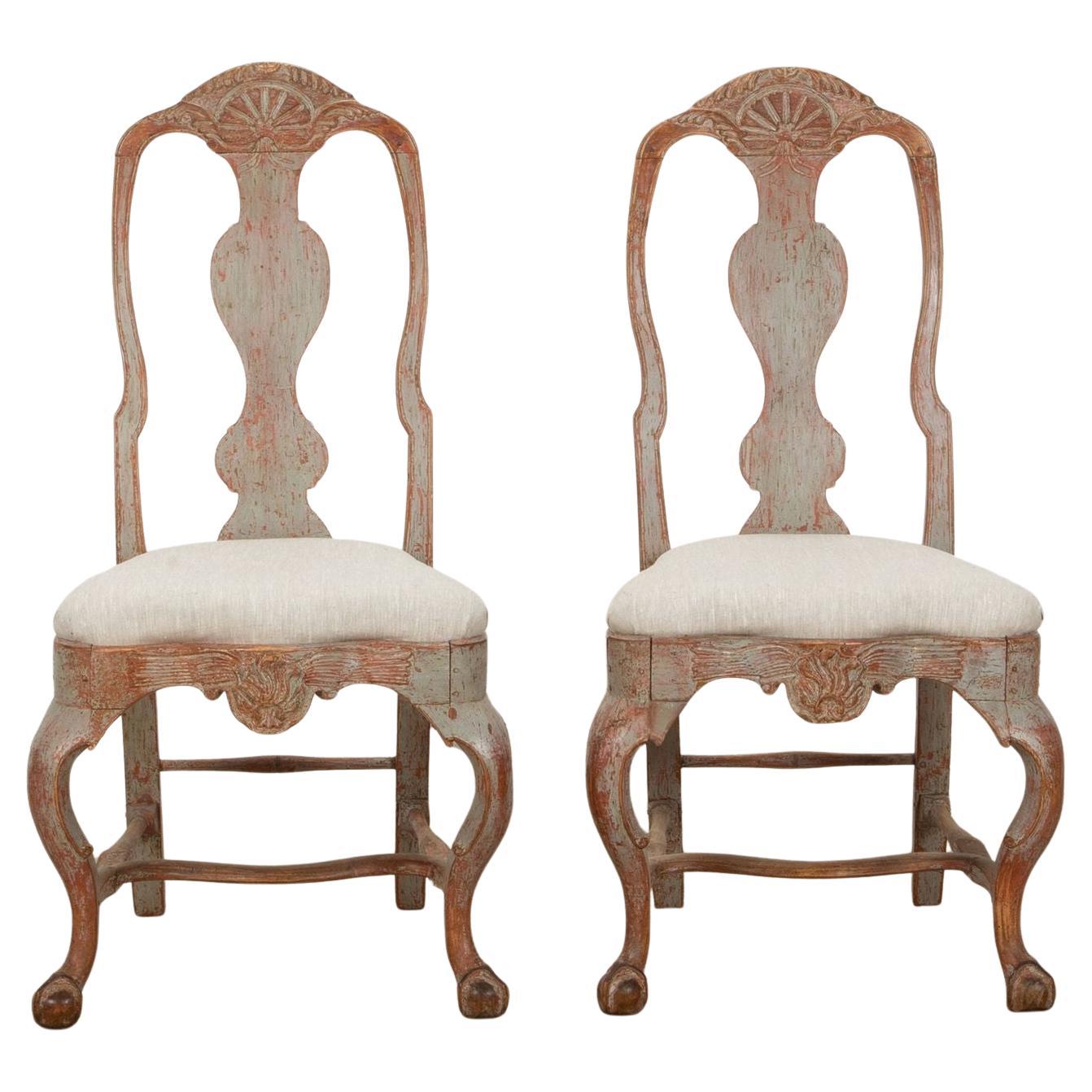 Pair of Late 18th Century Swedish Rococo Chairs