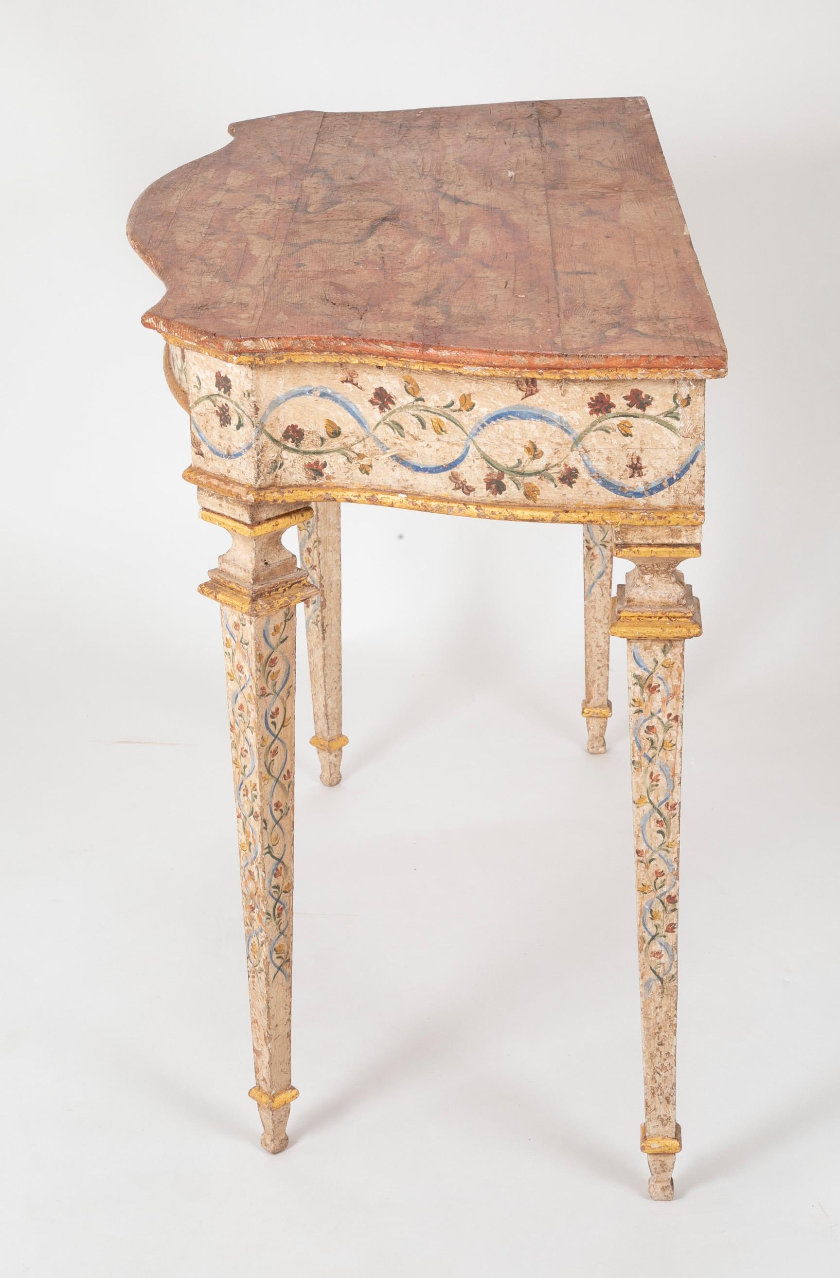 Pair of Late 18th Century Venetian Painted Consoles For Sale 9