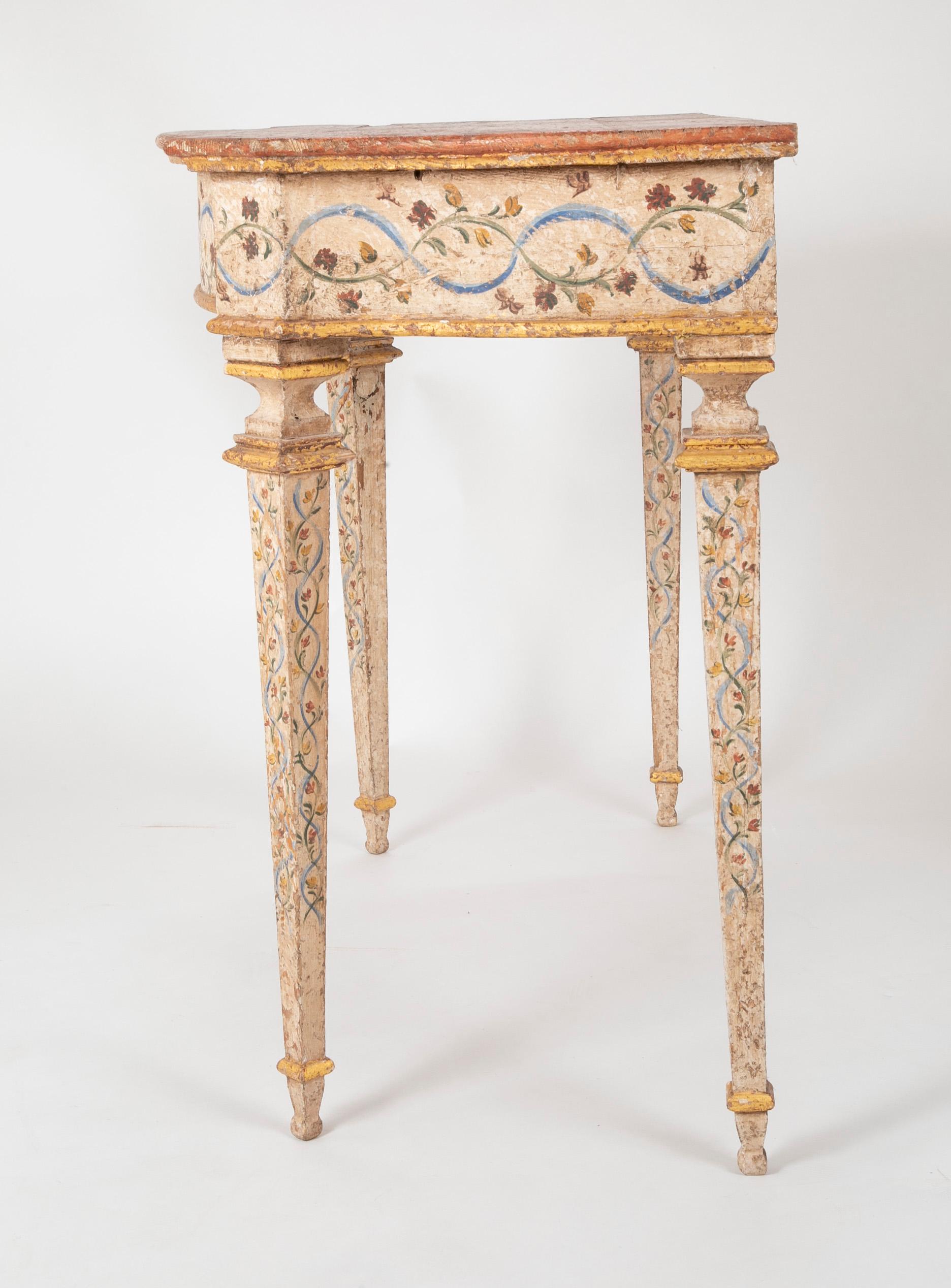 Pair of Late 18th Century Venetian Painted Consoles For Sale 10