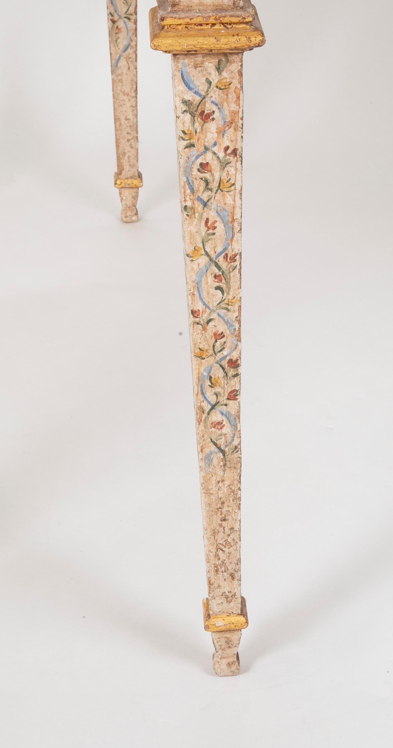 Pair of Late 18th Century Venetian Painted Consoles For Sale 12