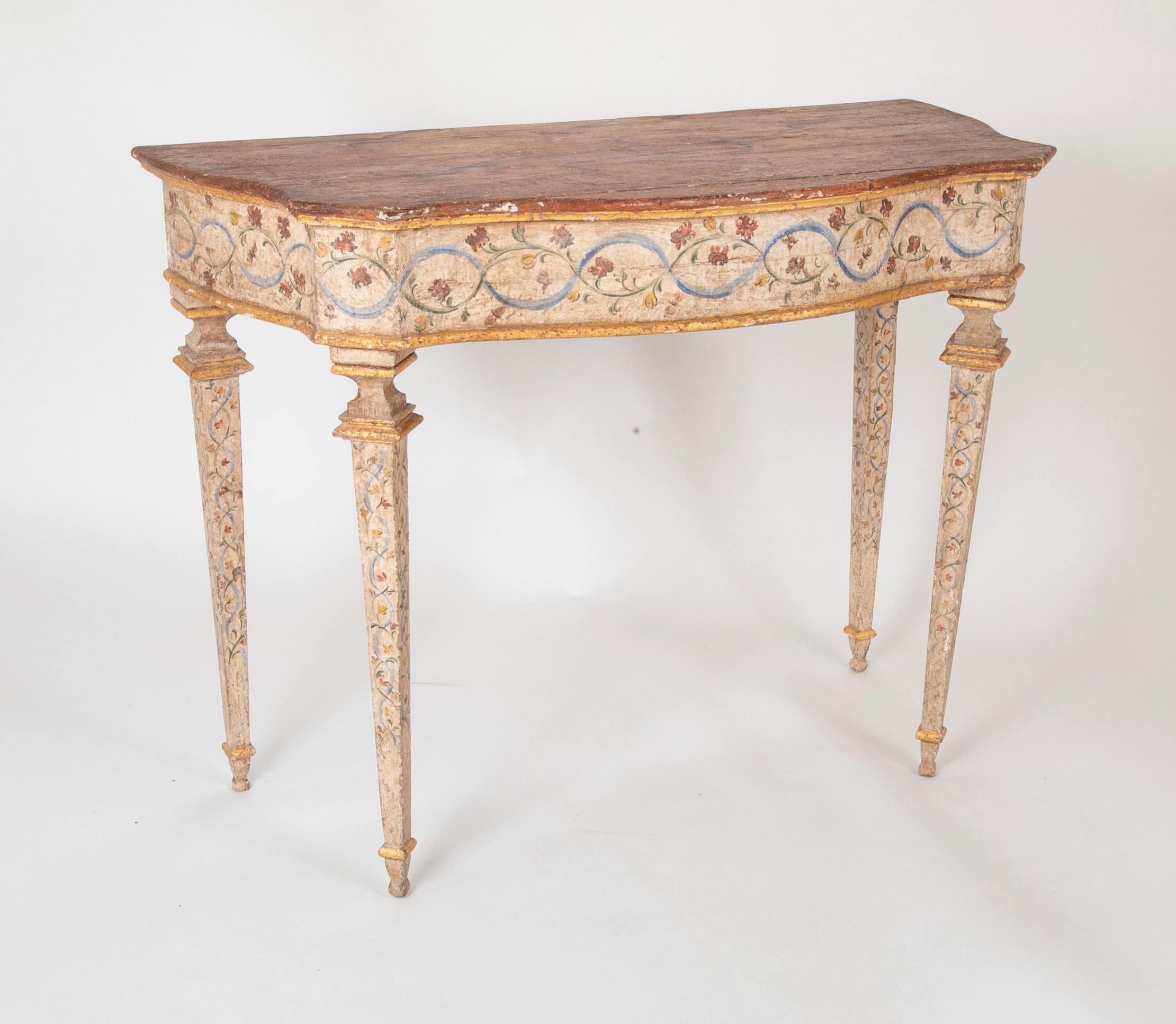 Pair of Late 18th Century Venetian Painted Consoles For Sale 14