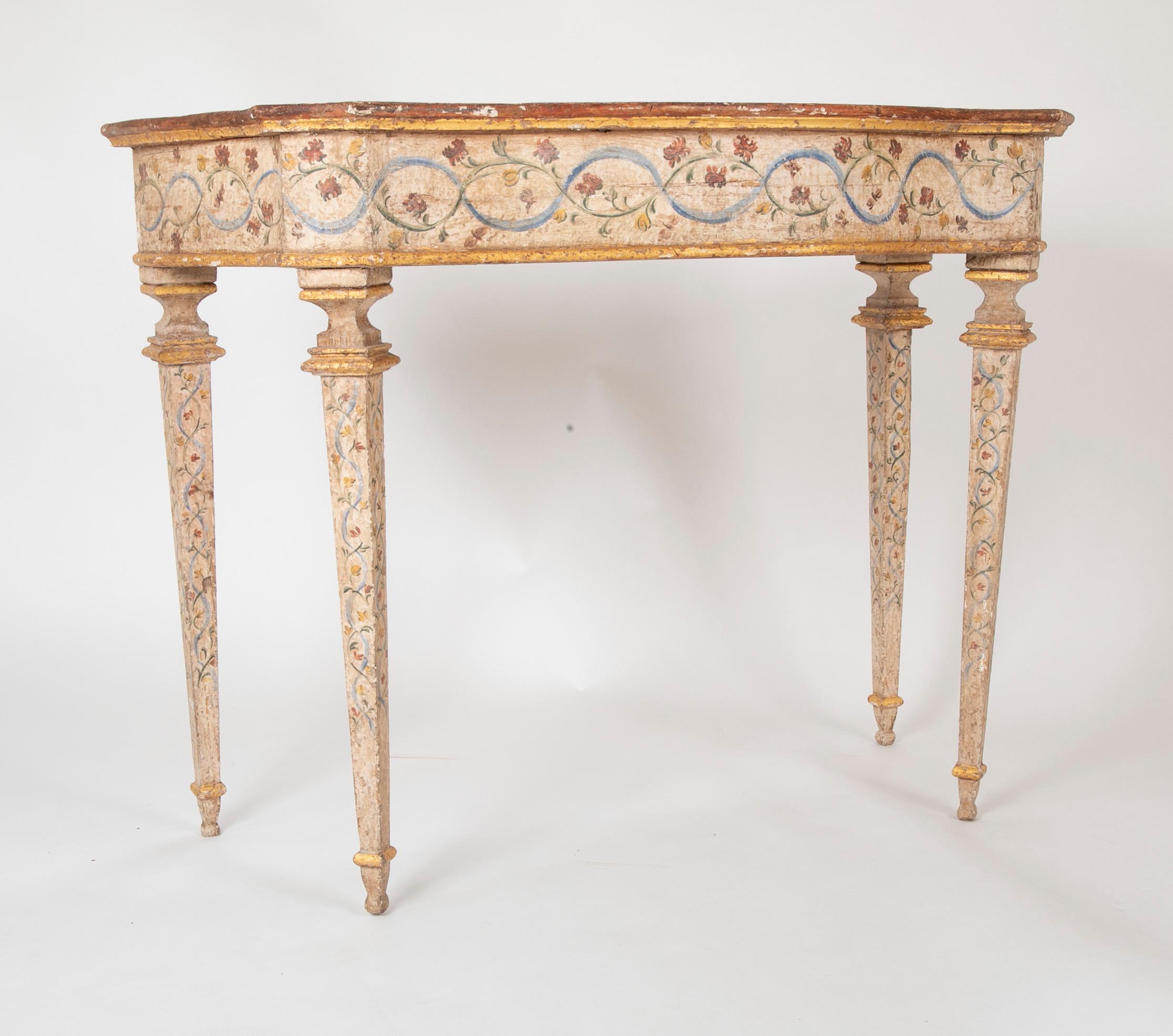 Pair of Late 18th Century Venetian Painted Consoles For Sale 15