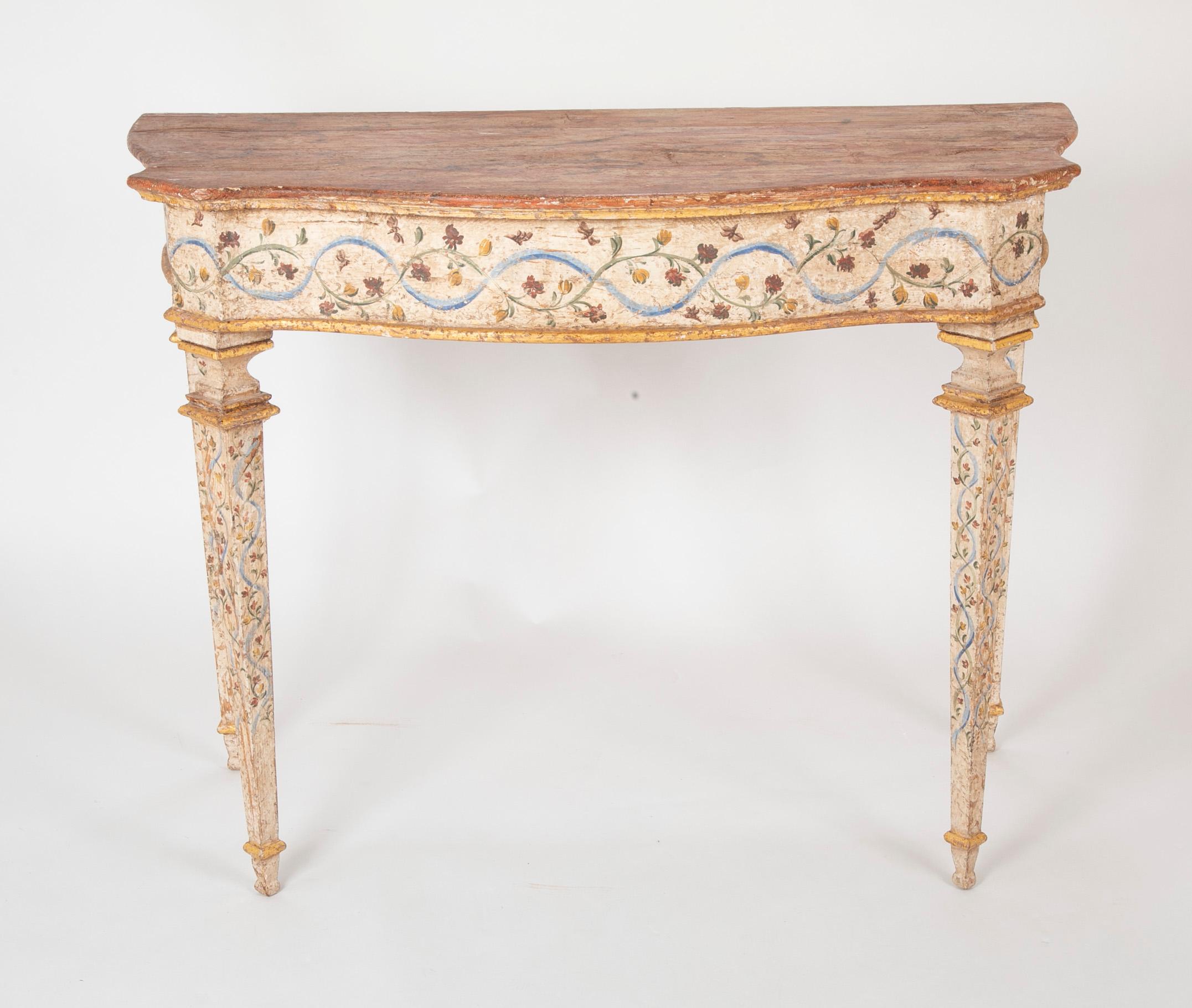 Pair of Late 18th Century Venetian Painted Consoles For Sale 2