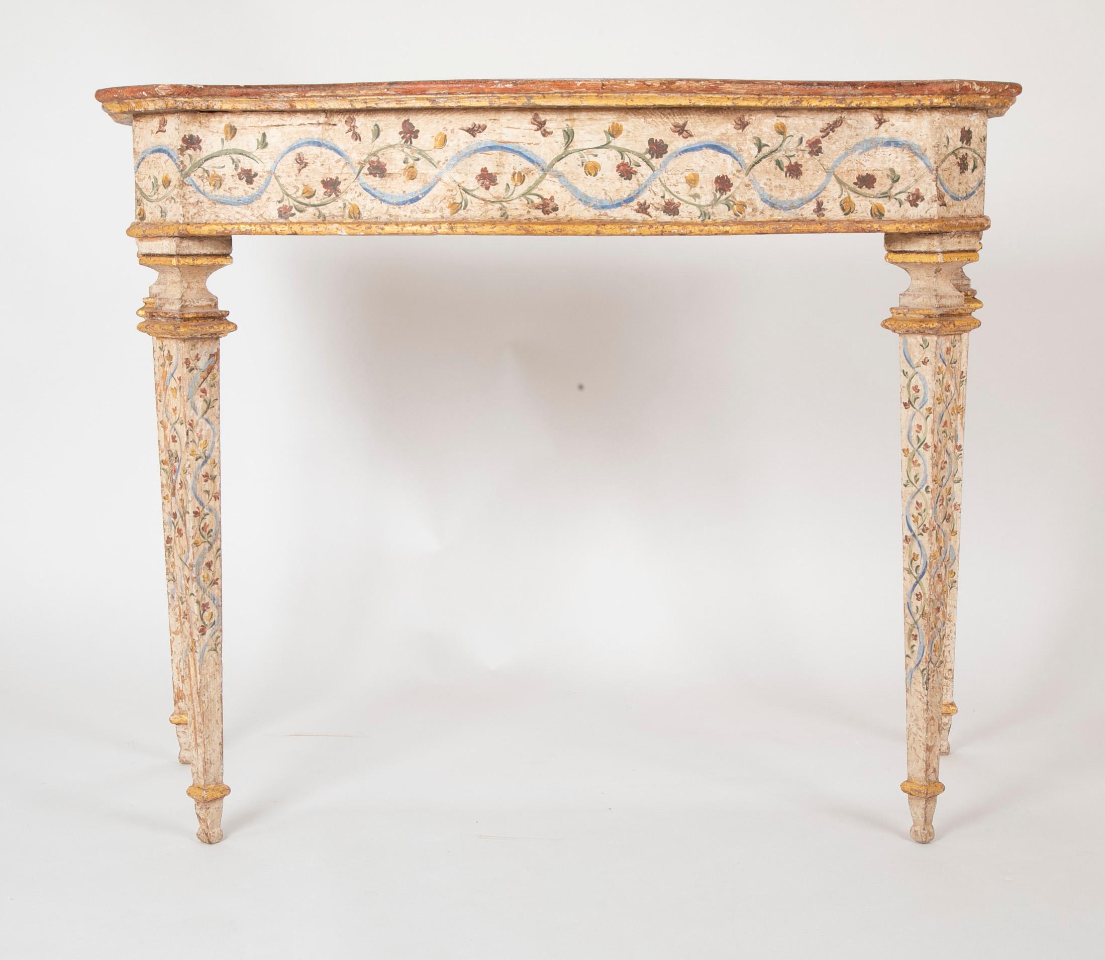 Pair of Late 18th Century Venetian Painted Consoles For Sale 3