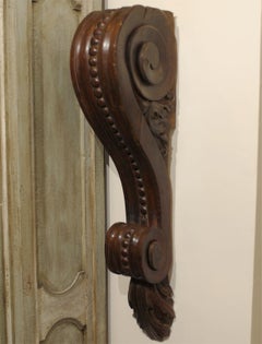 Pair of Late 18th Century Walnut Italian Corbels