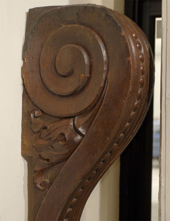 Pair of Late 18th Century Walnut Italian Corbels 4