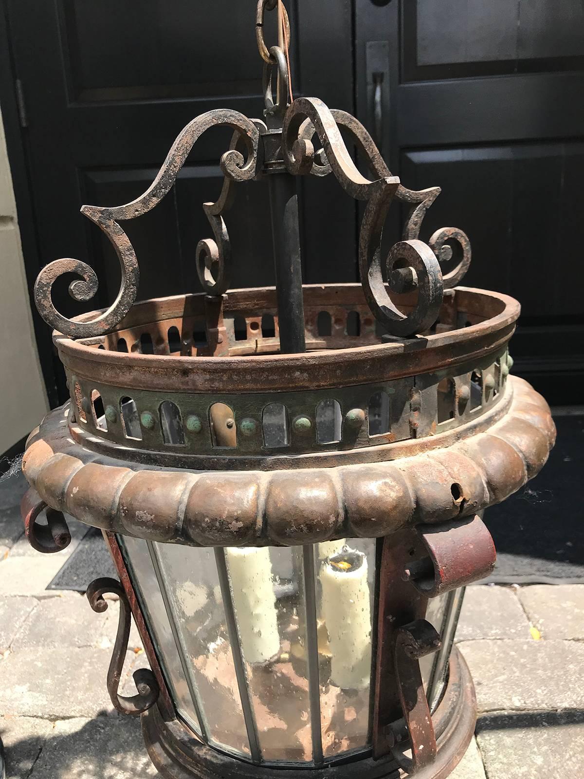 Pair of Late 19th and Early 20th Century Continental Iron Lanterns 2