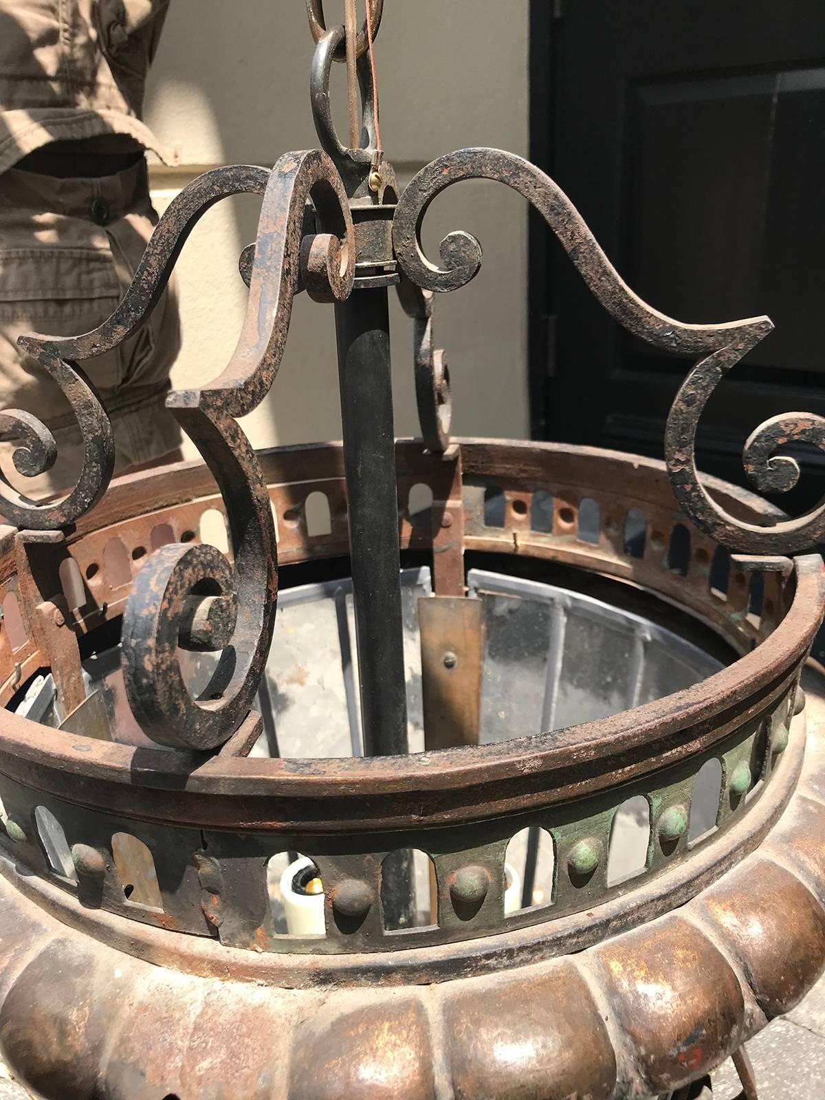 Pair of Late 19th and Early 20th Century Continental Iron Lanterns 3