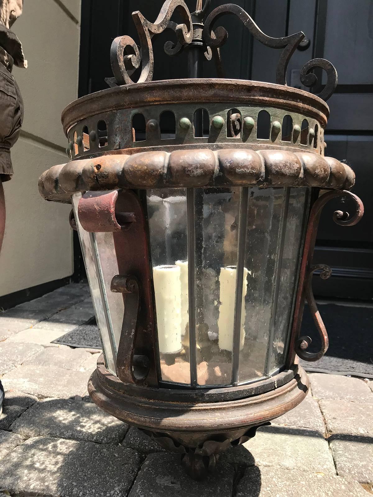 Pair of Late 19th and Early 20th Century Continental Iron Lanterns 5