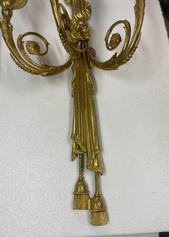 Pair of Late 19th C. French Gilt Bronze Sconces