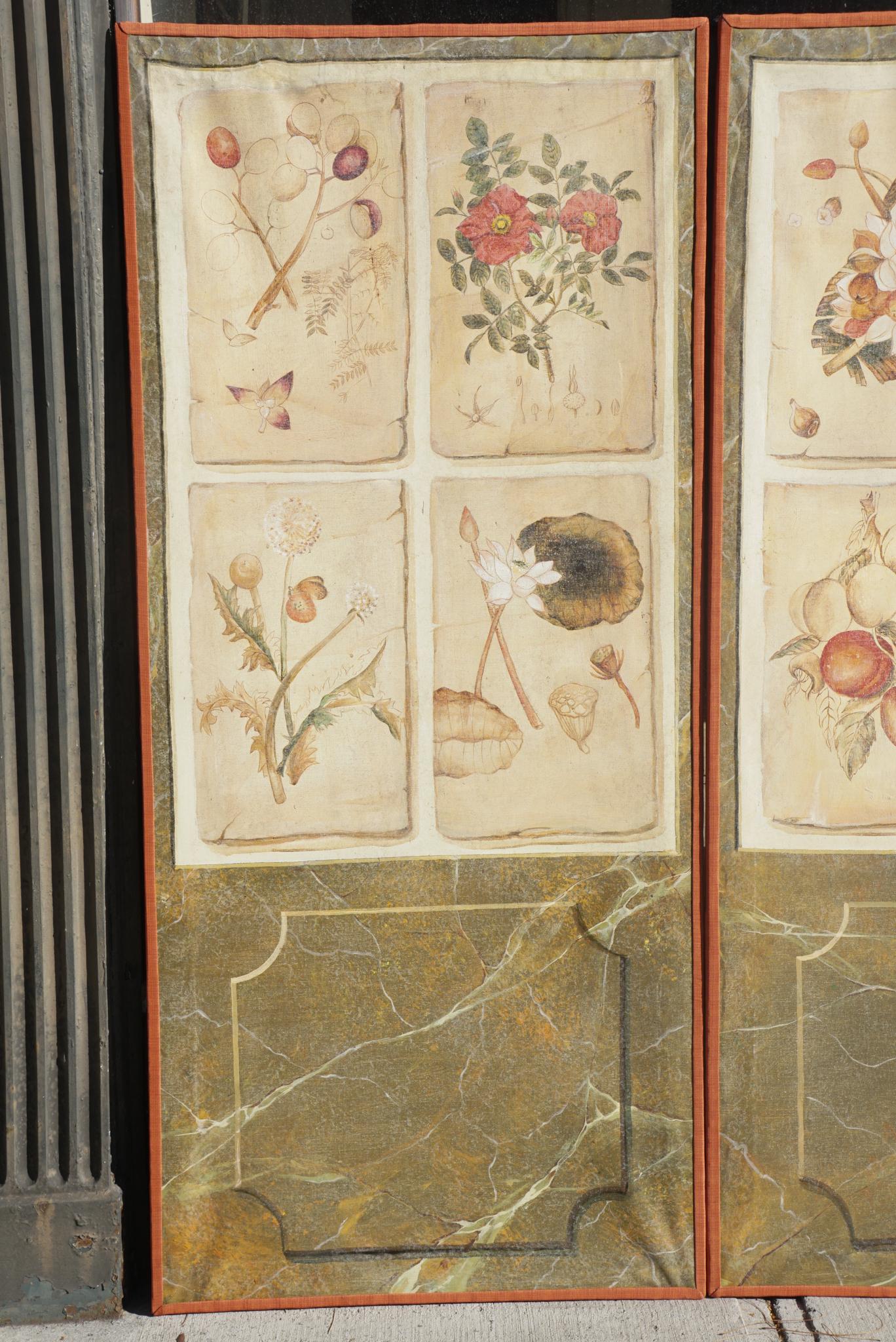 19th Century Pair of Trompe l'oeil Painted Panels from the Estate of Bunny Mellon