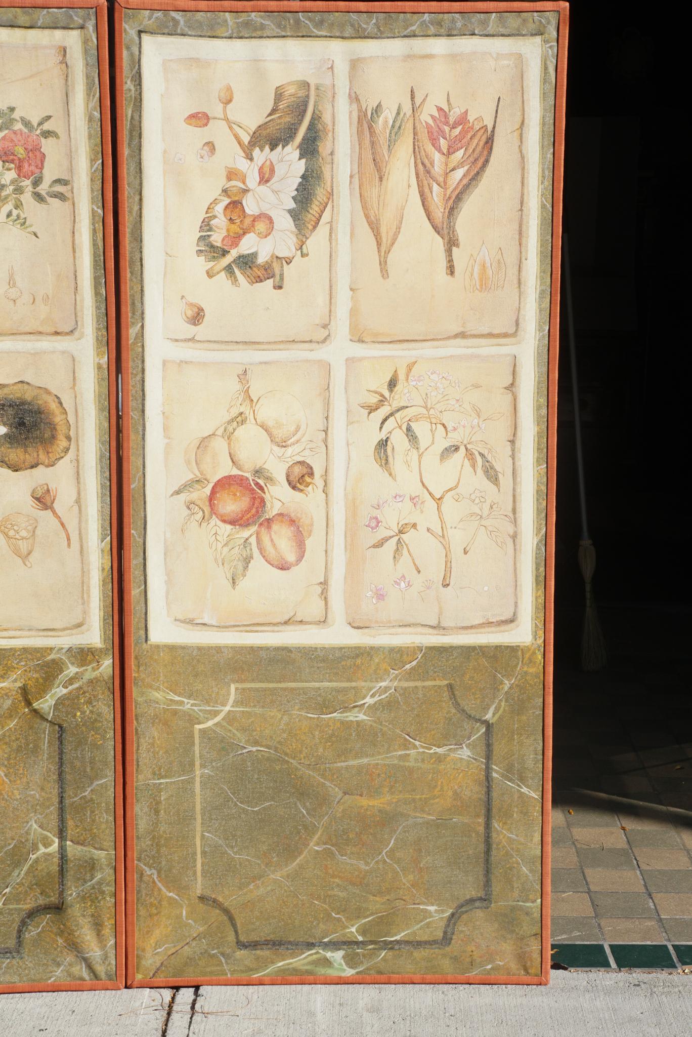 Wood Pair of Trompe l'oeil Painted Panels from the Estate of Bunny Mellon