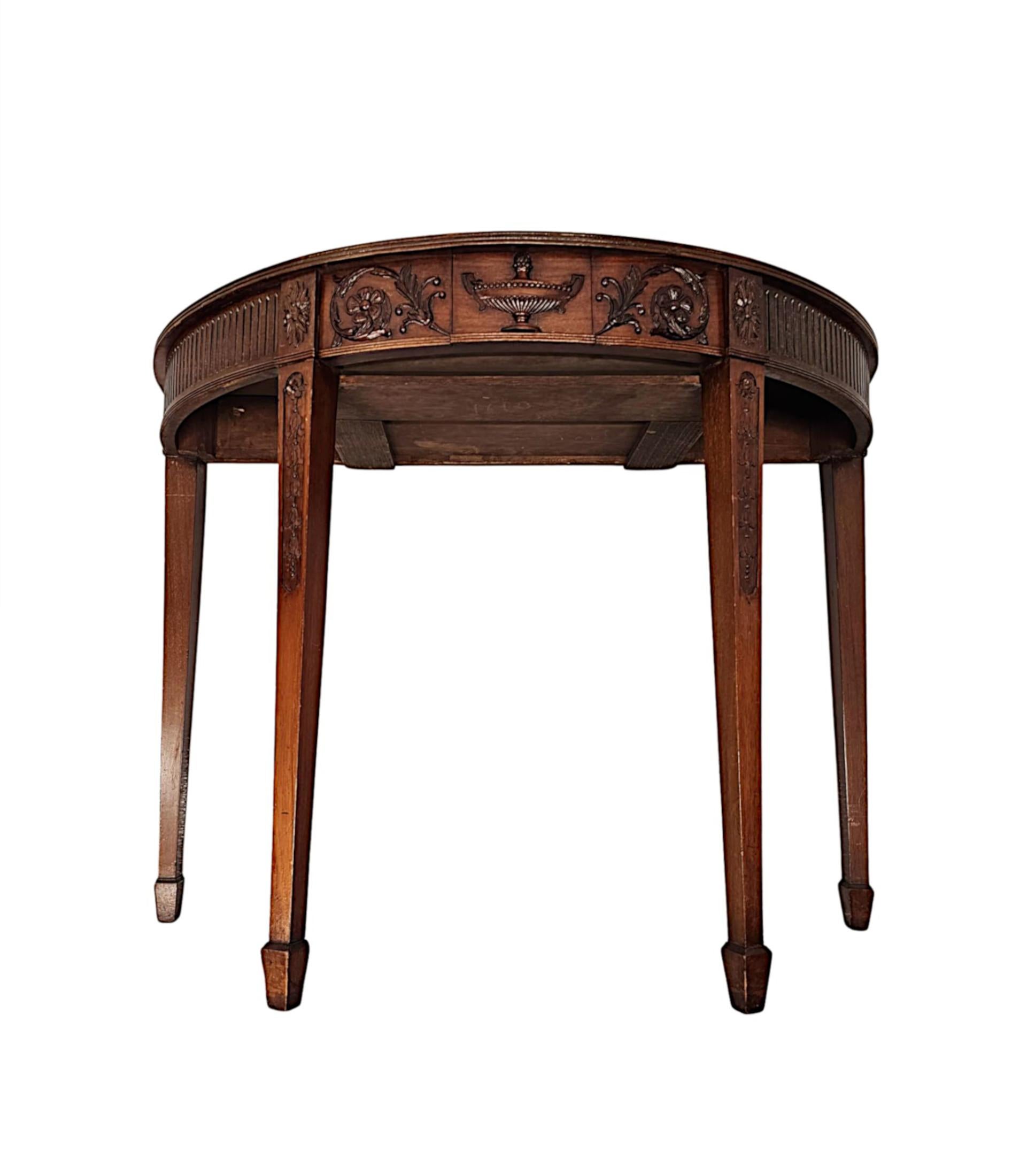 Pair of Late 19th Century Adams Design Demi-Lune Side or Console Tables For Sale 5