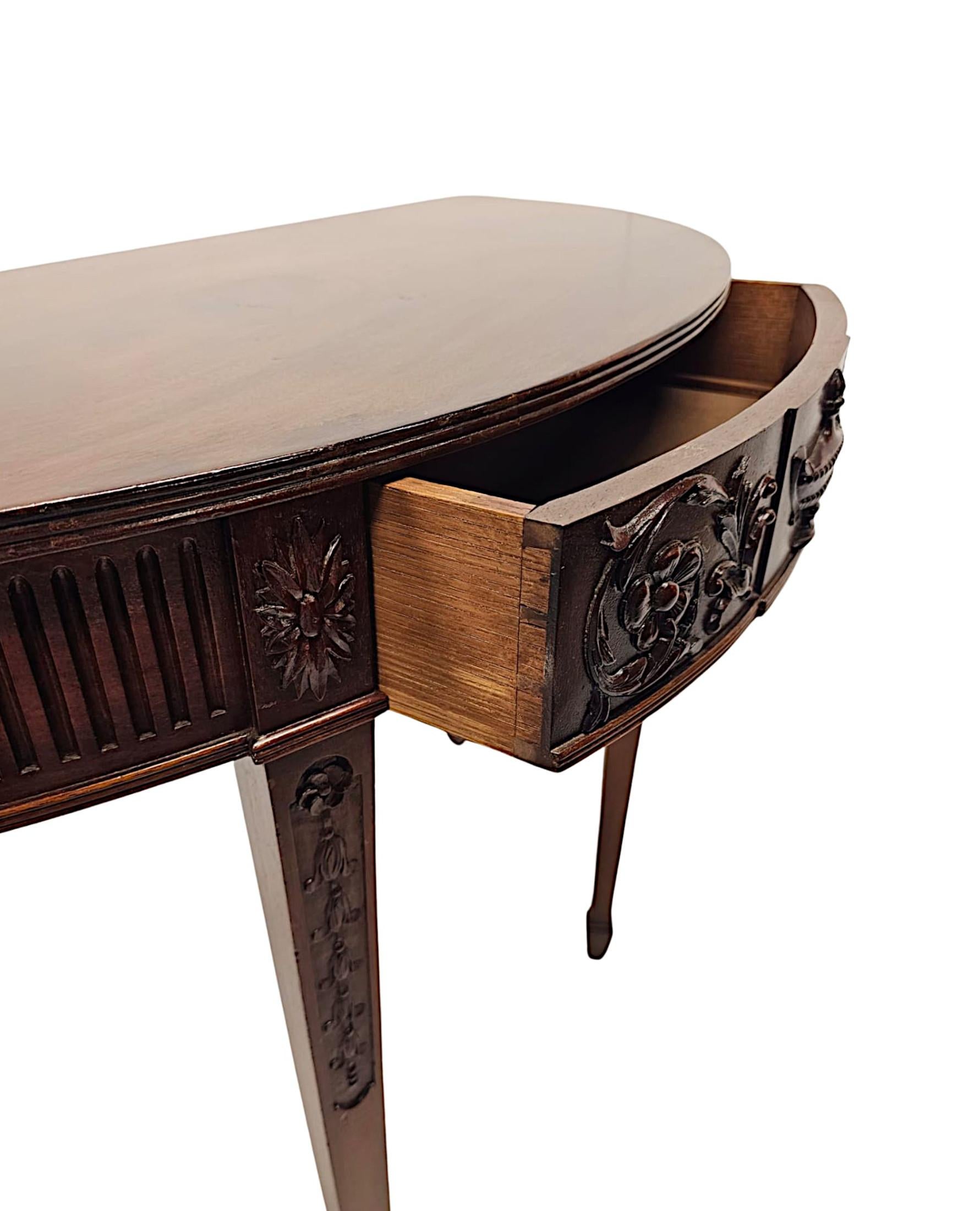 Pair of Late 19th Century Adams Design Demi-Lune Side or Console Tables For Sale 3