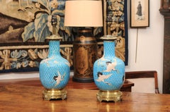 Pair of Late 19th Century Aesthetic Movement Turquoise Vases