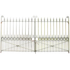 Pair of Late 19th Century Antique Wrought Iron Driveway Gates