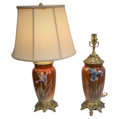 Pair of Late 19th Century Art Nouveau Electrified Oil Lamps
