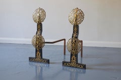 Pair of Early 20th Century Arts & Crafts Andirons