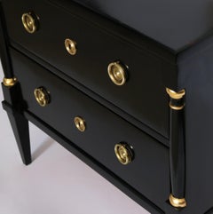 Fine Pair of Ebonized Bedside Chest of Drawers, 19th/20th Century