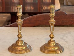 Pair of Late 19th Century Brass Candlesticks