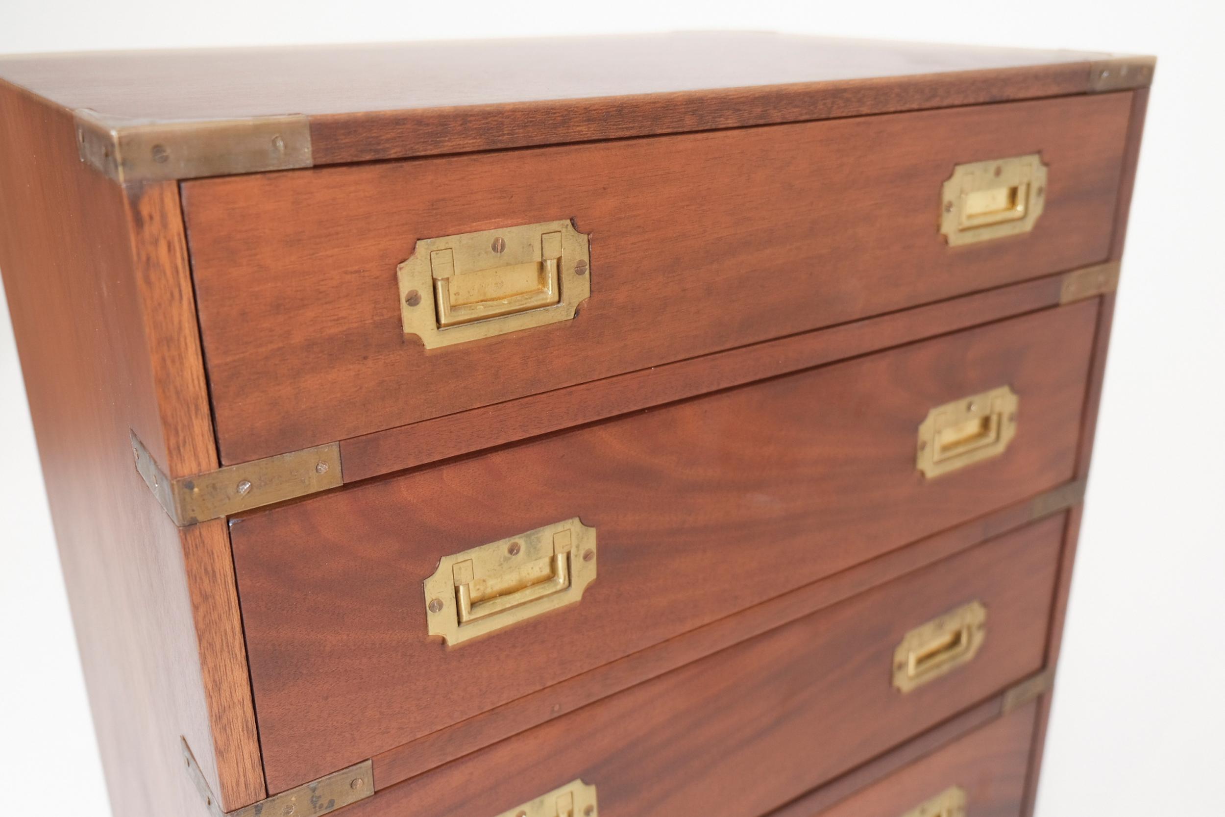 Pair of Late 19th Century Campaign Chests with Brass Hardware, Made In Spain For Sale 6
